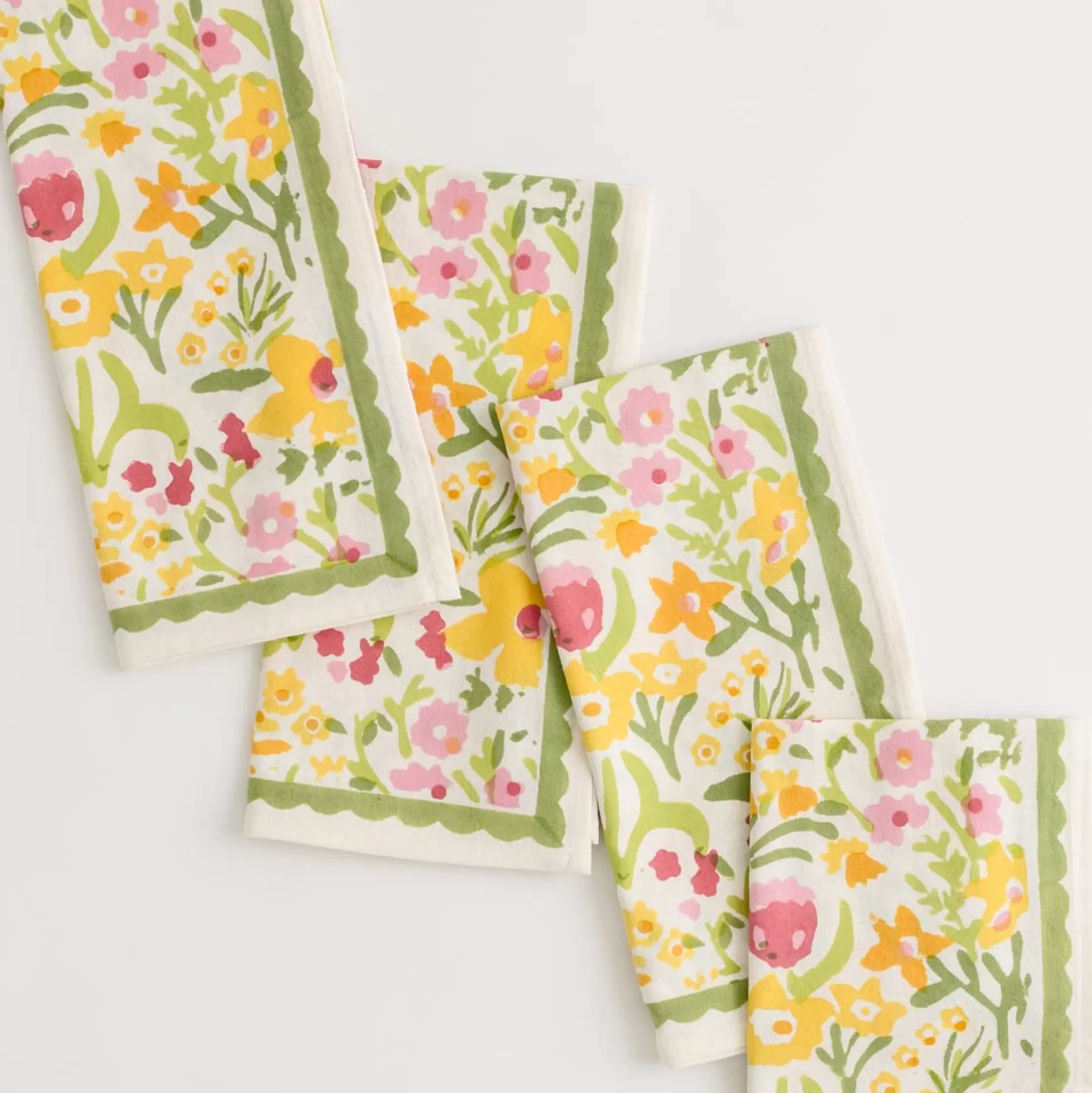 Pomegranate Inc. Napkins*70S Flower Napkin | Set Of 4