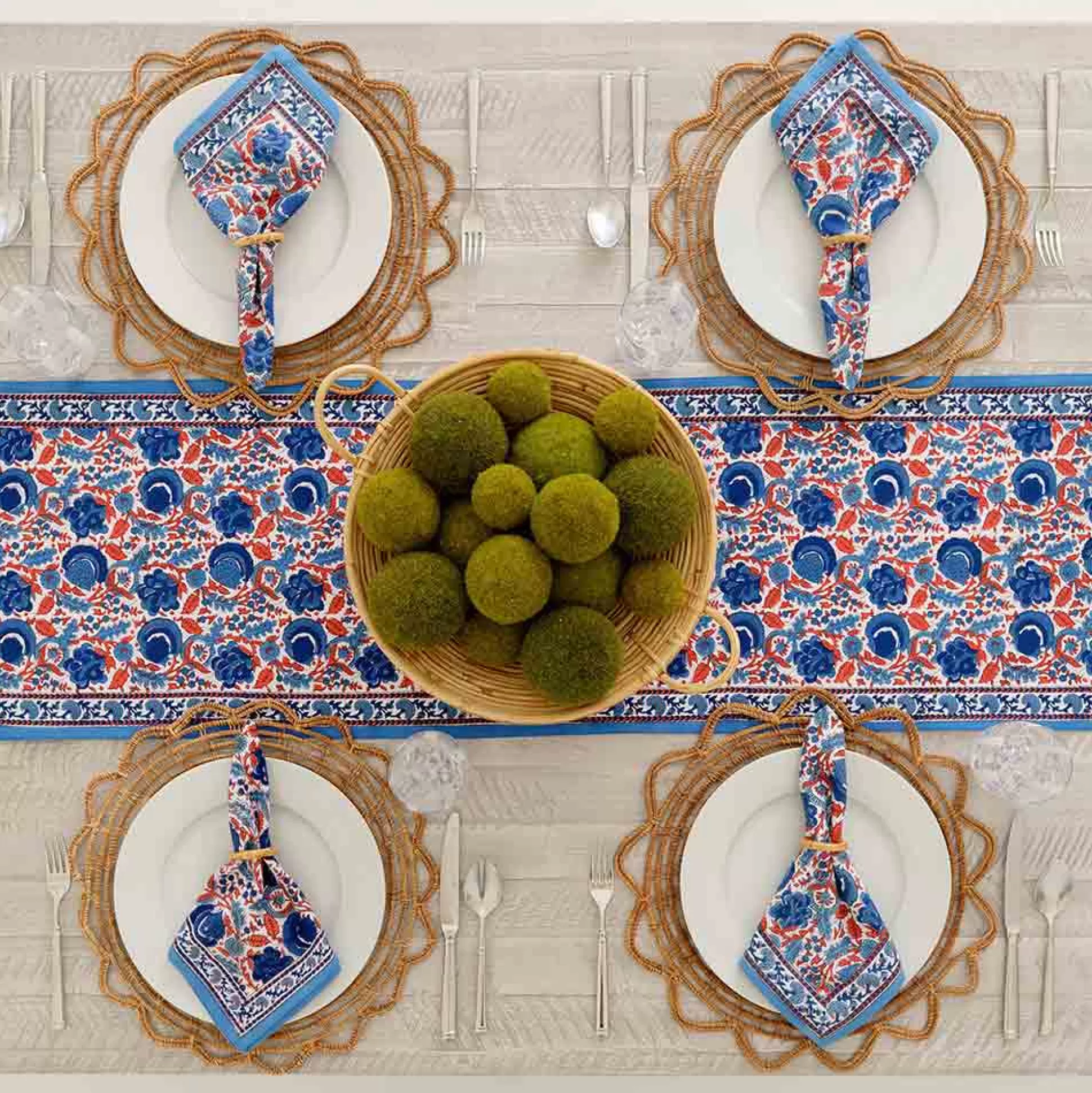 Pomegranate Inc. Natural Fiber Placemats*Bamboo Cane Placemat | Set Of 4