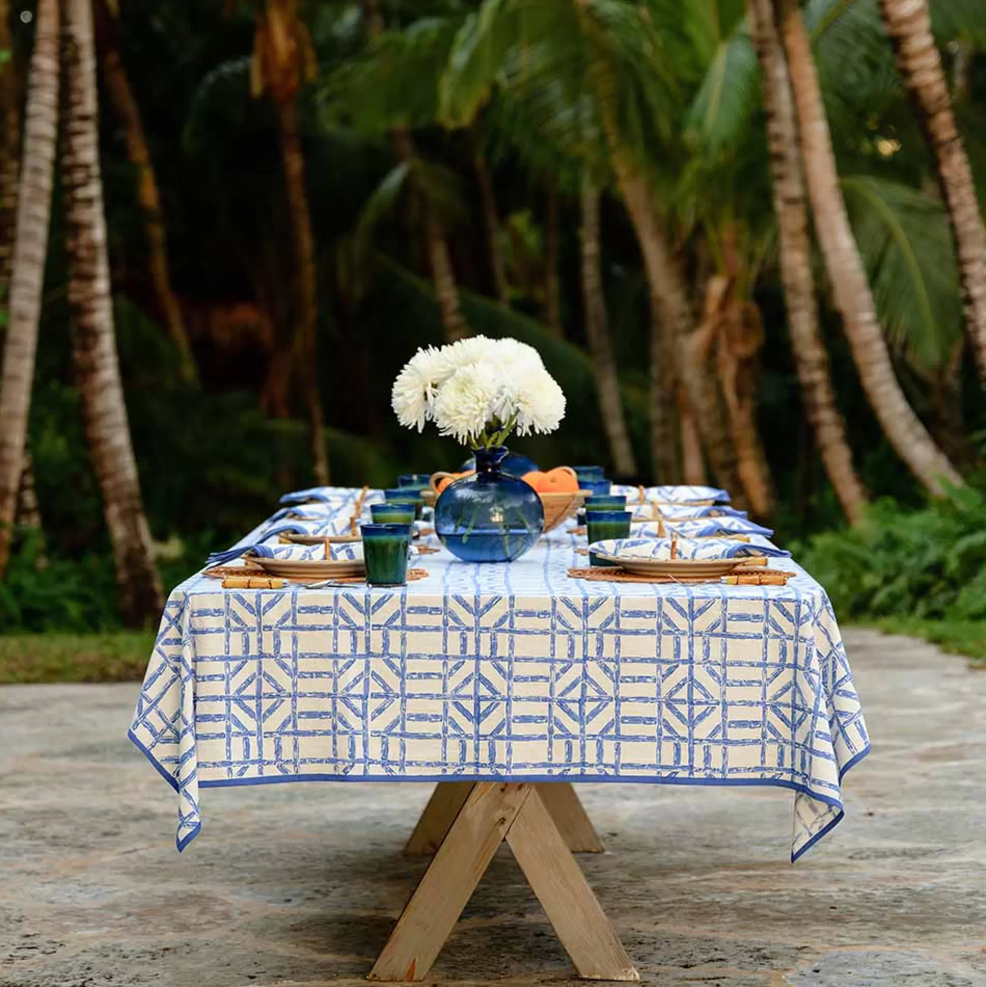 Pomegranate Inc. Tablecloths*Blue Bamboo Tablecloth