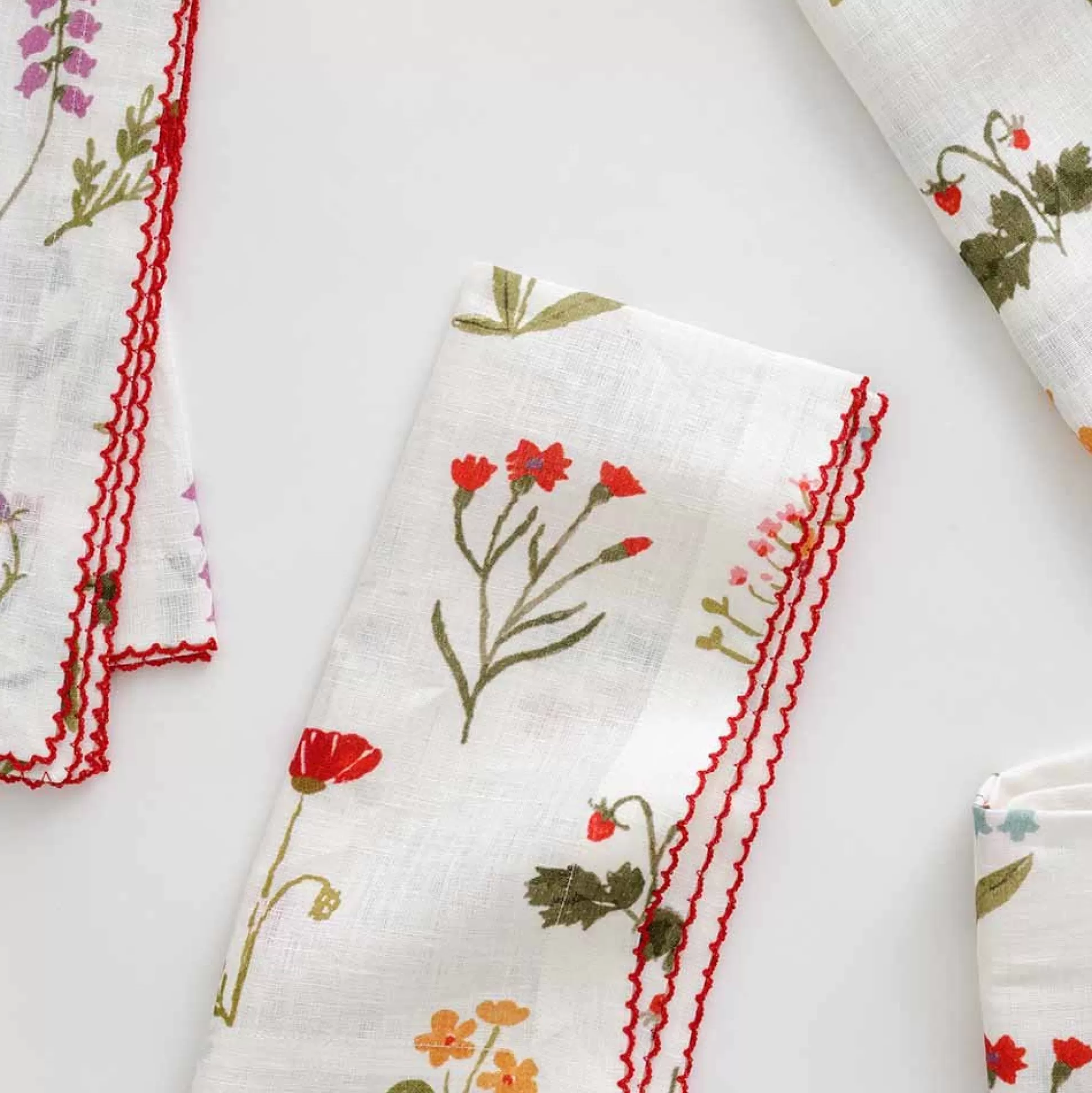 Pomegranate Inc. Napkins*Botanical Garden Linen Napkin | Set Of 4