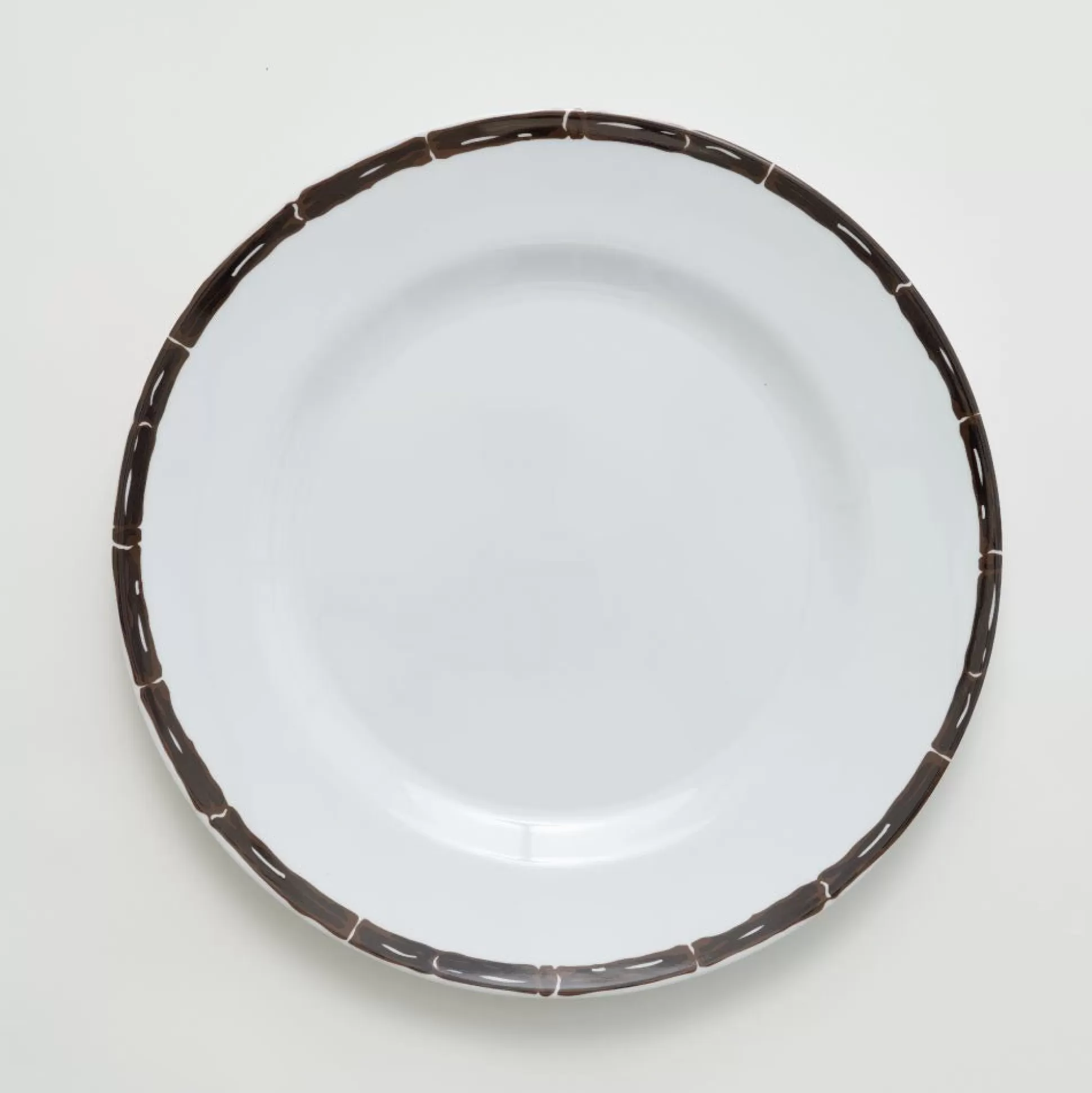 Pomegranate Inc. Melamine*Brown Bamboo Melamine Dinner Plate | Set Of 6