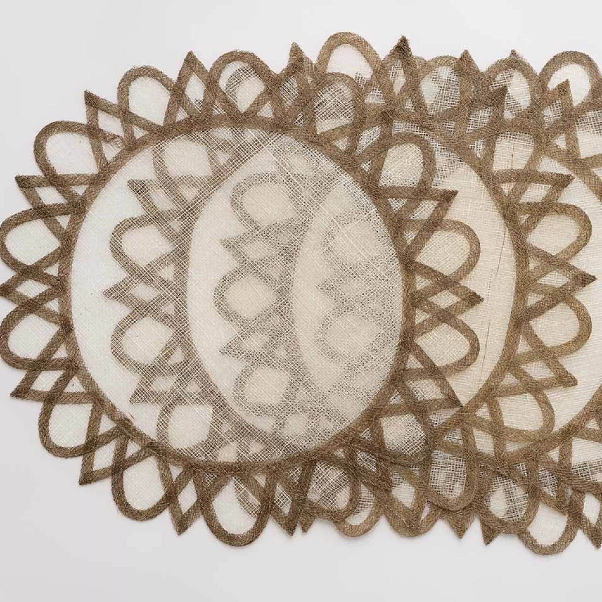 Pomegranate Inc. Natural Fiber Placemats*Brown Starburst Placemat | Set Of 4