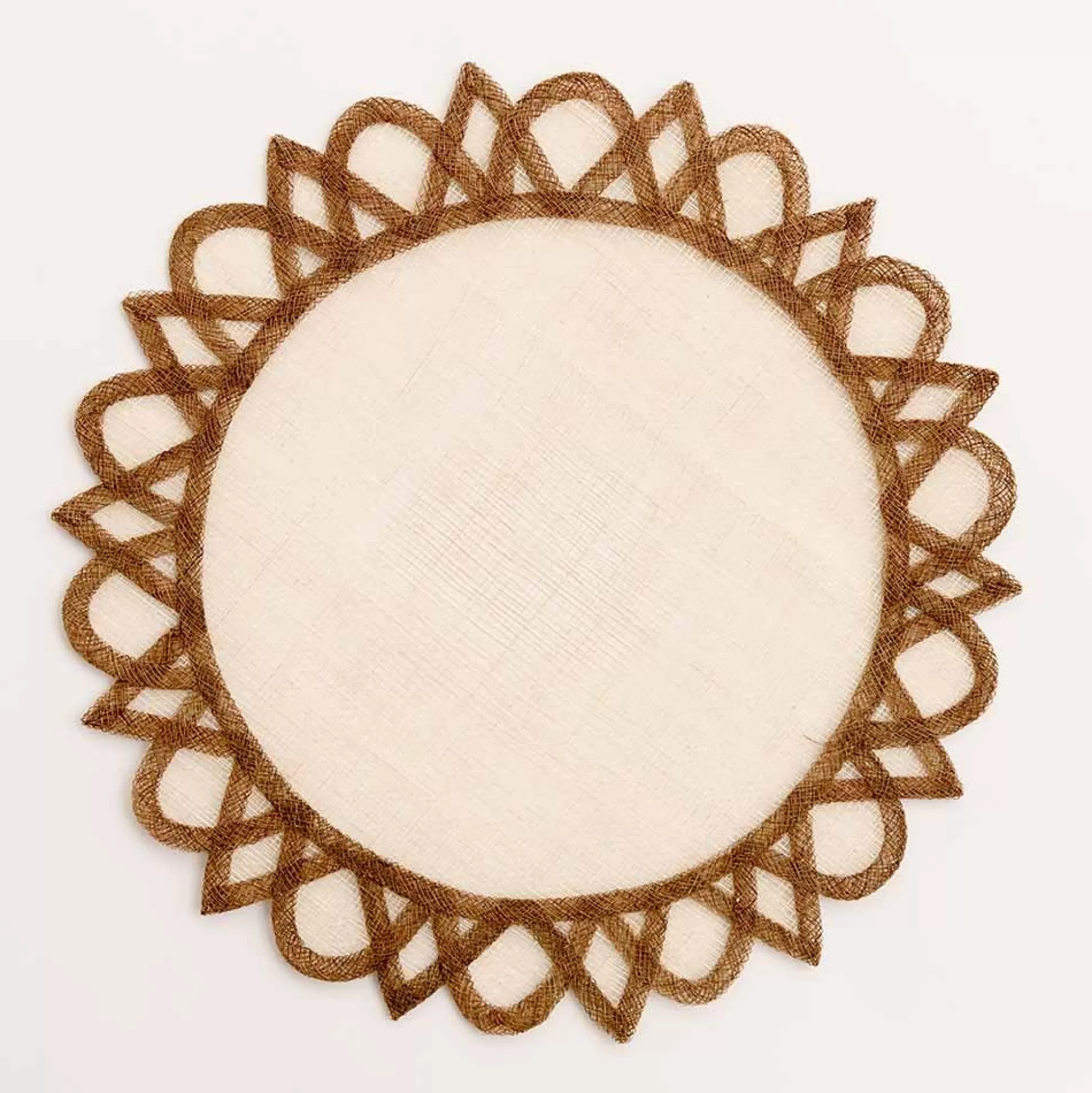 Pomegranate Inc. Natural Fiber Placemats*Brown Starburst Placemat | Set Of 4