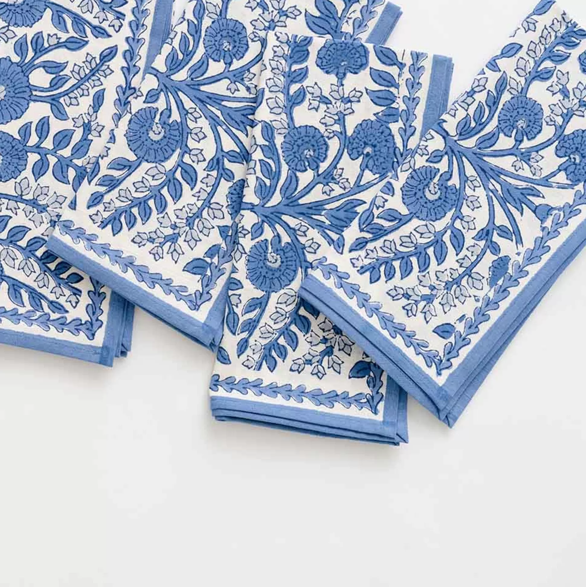 Pomegranate Inc. Napkins*Cactus Flower Blue Napkin | Set Of 4