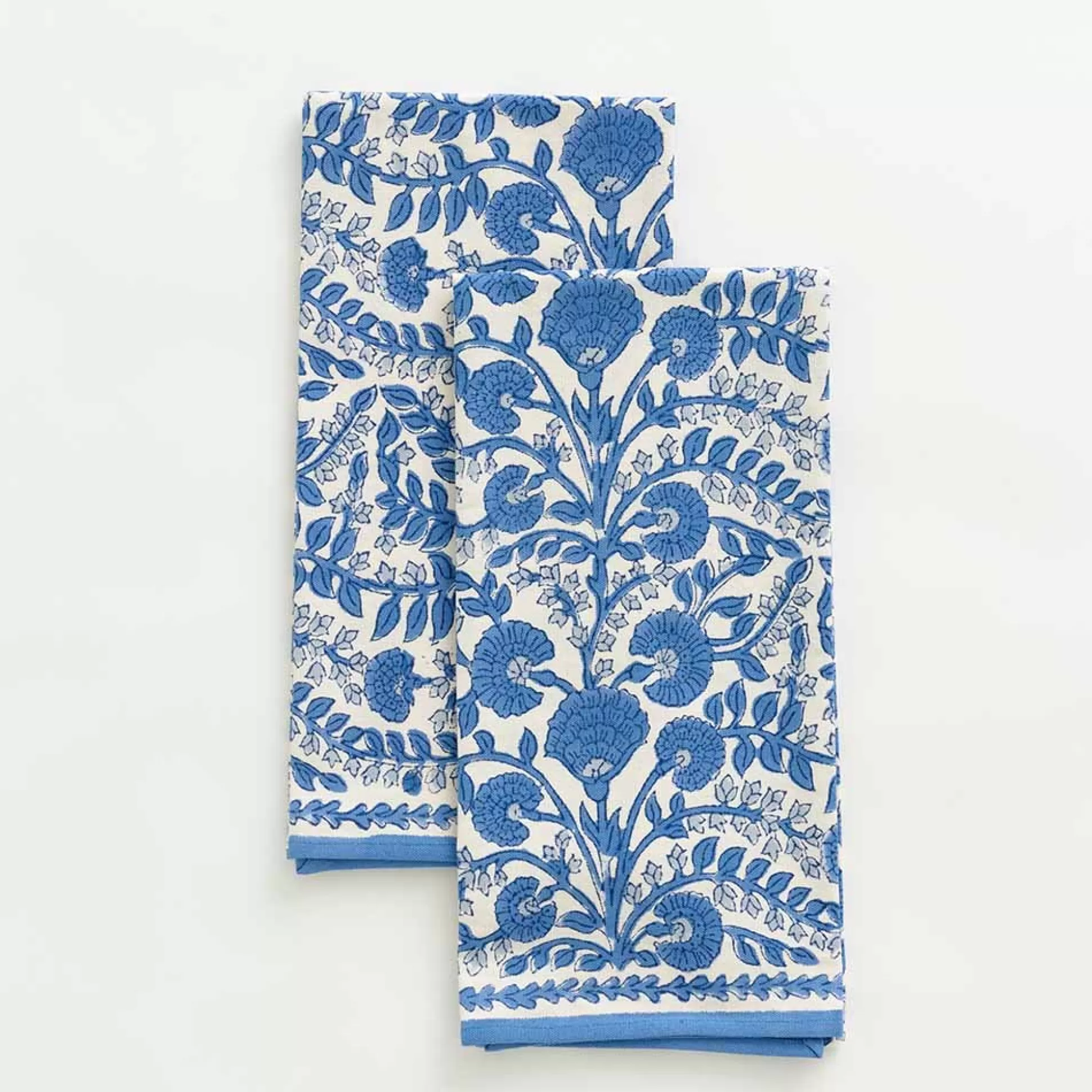 Pomegranate Inc. Tea Towels*Cactus Flower Blue Tea Towels