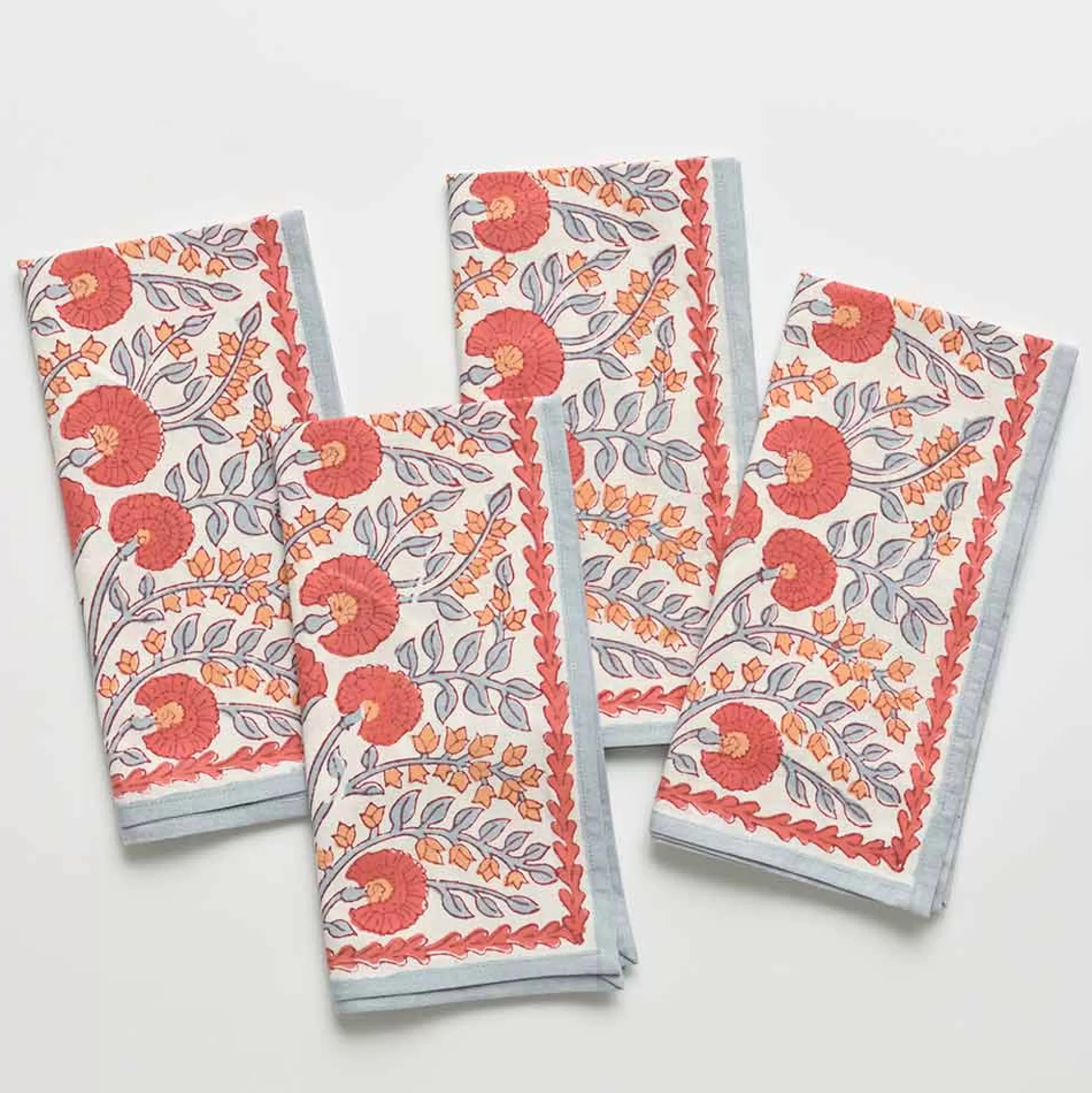 Pomegranate Inc. Napkins*Cactus Flower Ivory Napkin | Set Of 4