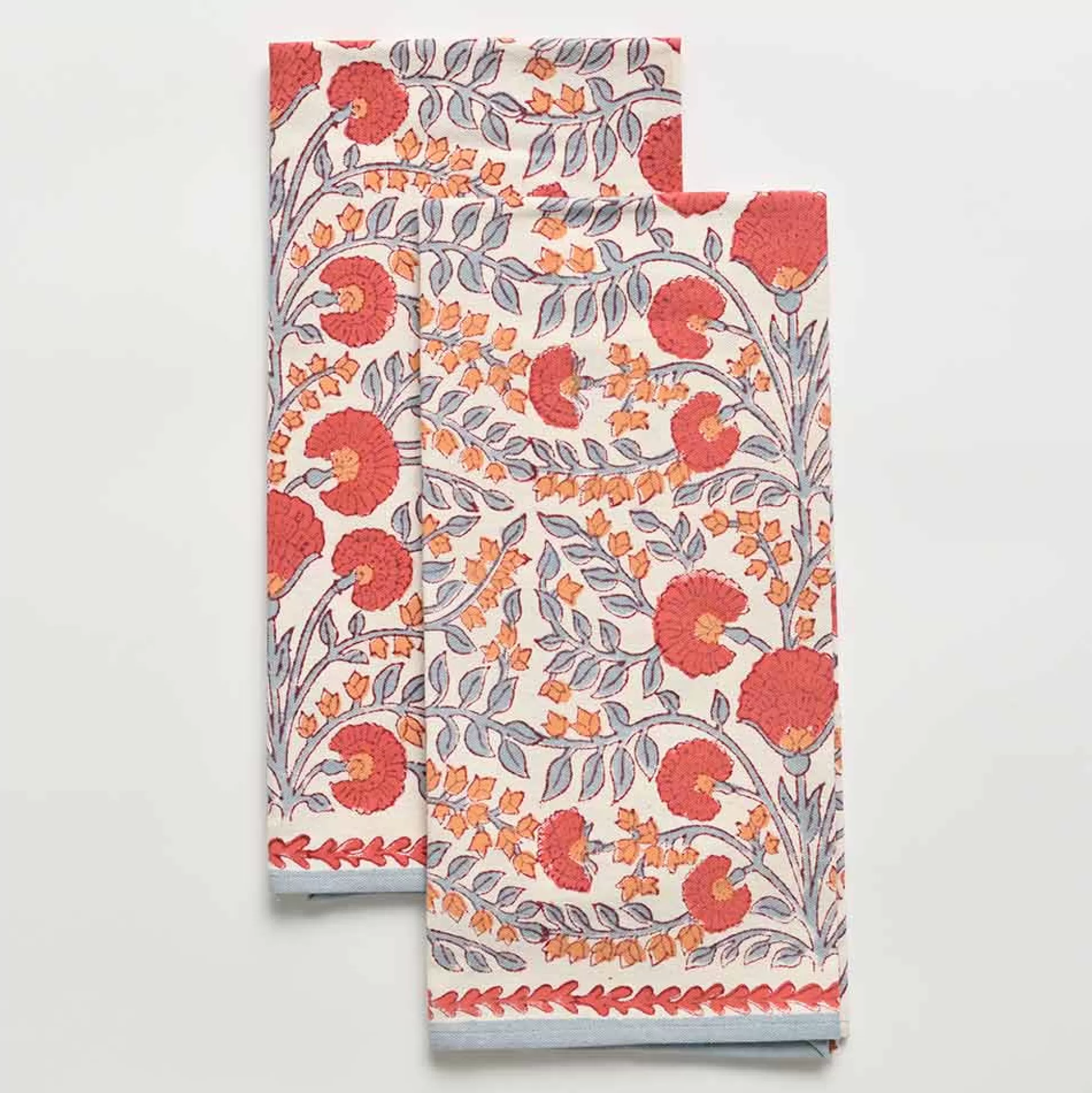 Pomegranate Inc. Tea Towels*Cactus Flower Ivory Tea Towels