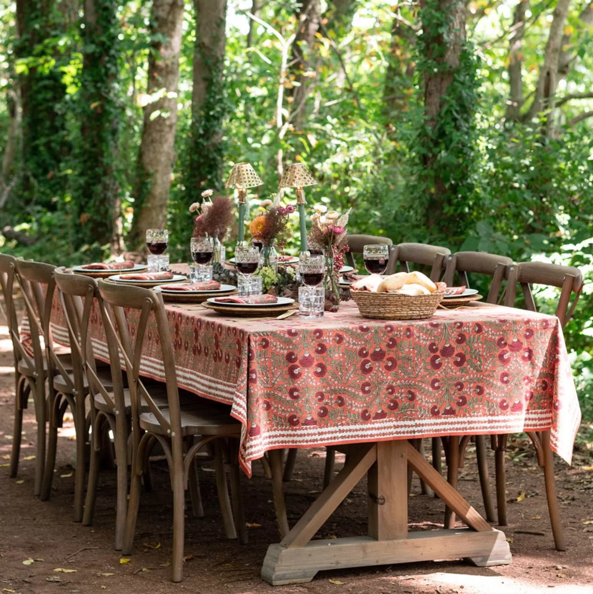 Pomegranate Inc. Tablecloths*Cactus Flower Red Tablecloth