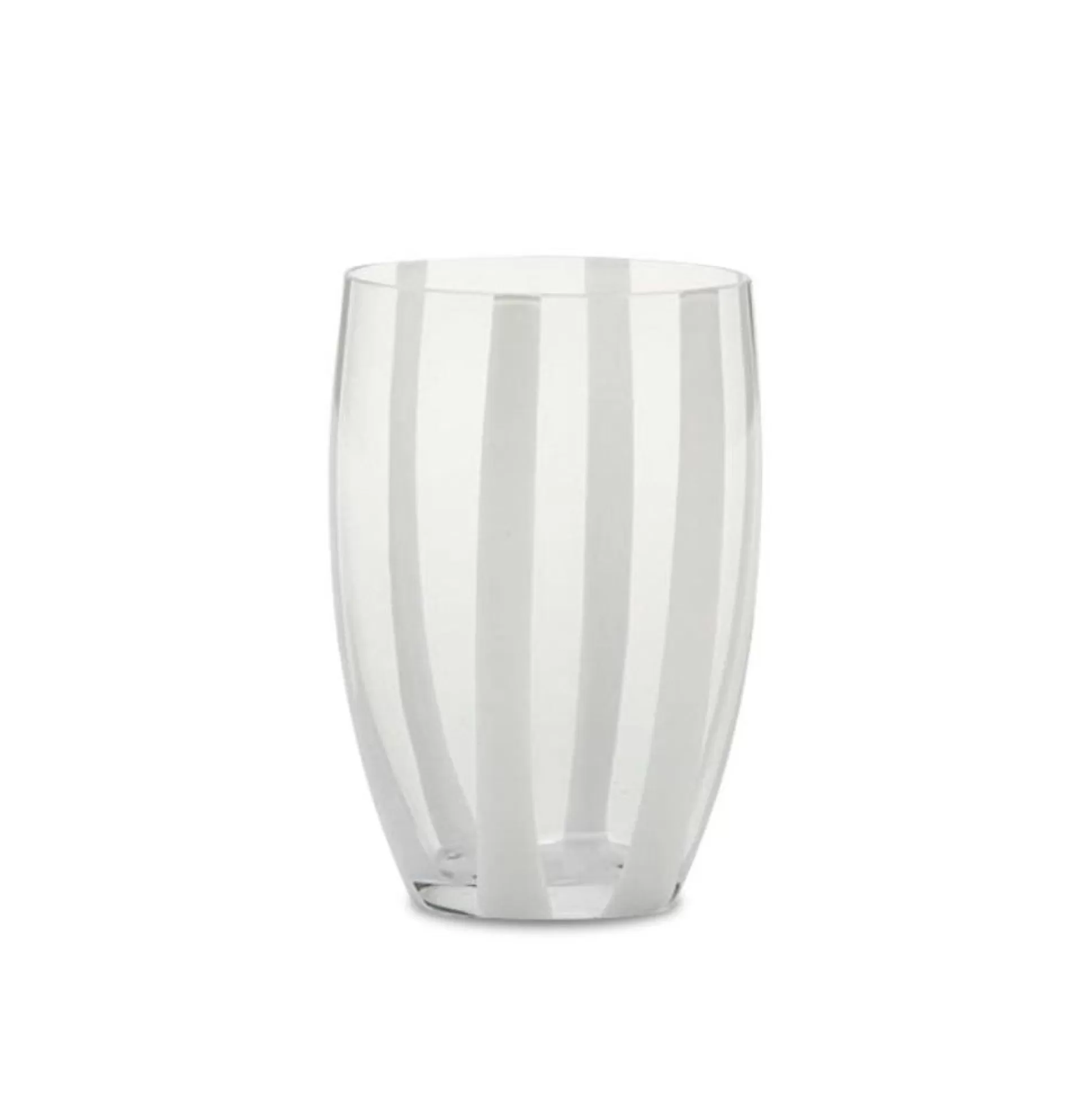 Pomegranate Inc. Glassware*Candy Striped Glass-Transparent