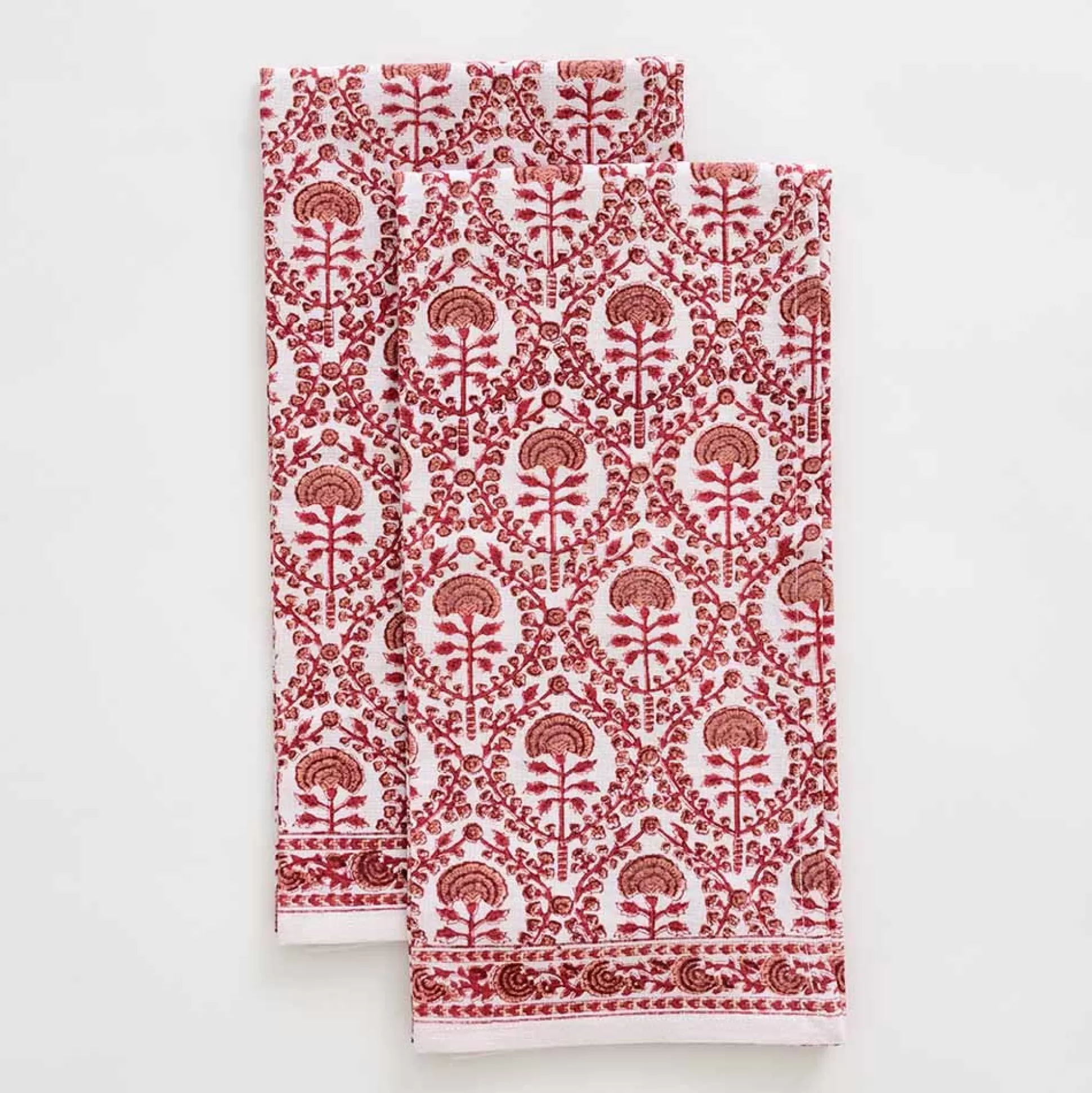 Pomegranate Inc. Tea Towels*Caroline Red Tea Towels