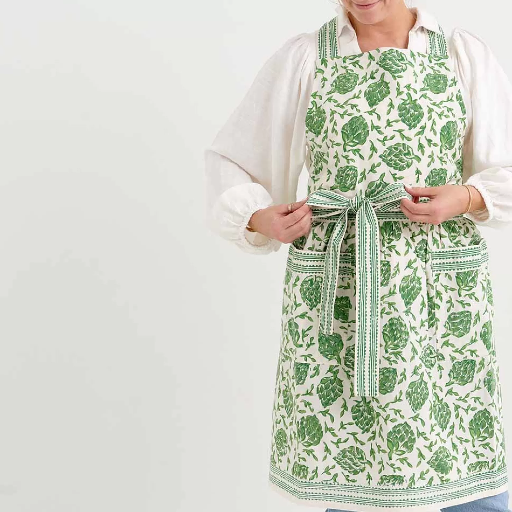 Pomegranate Inc. Aprons*Dancing Artichokes Green Apron