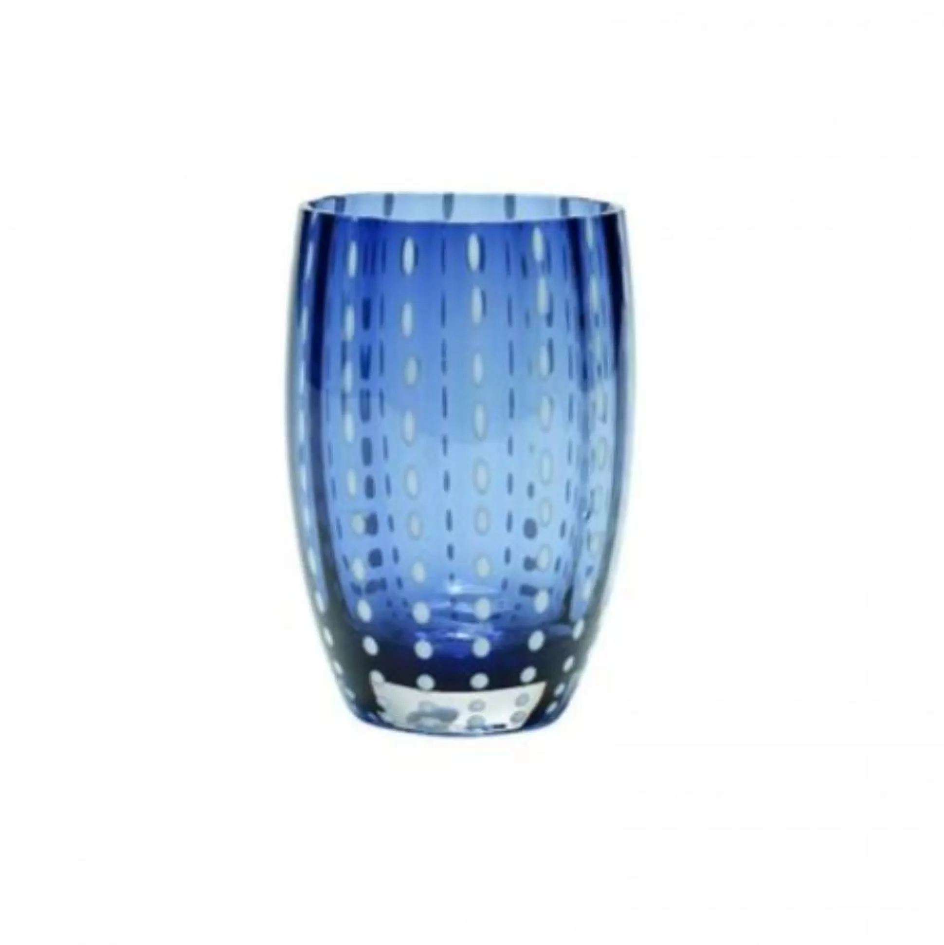 Pomegranate Inc. Glassware*Dapple Glass Tumbler Cobalt