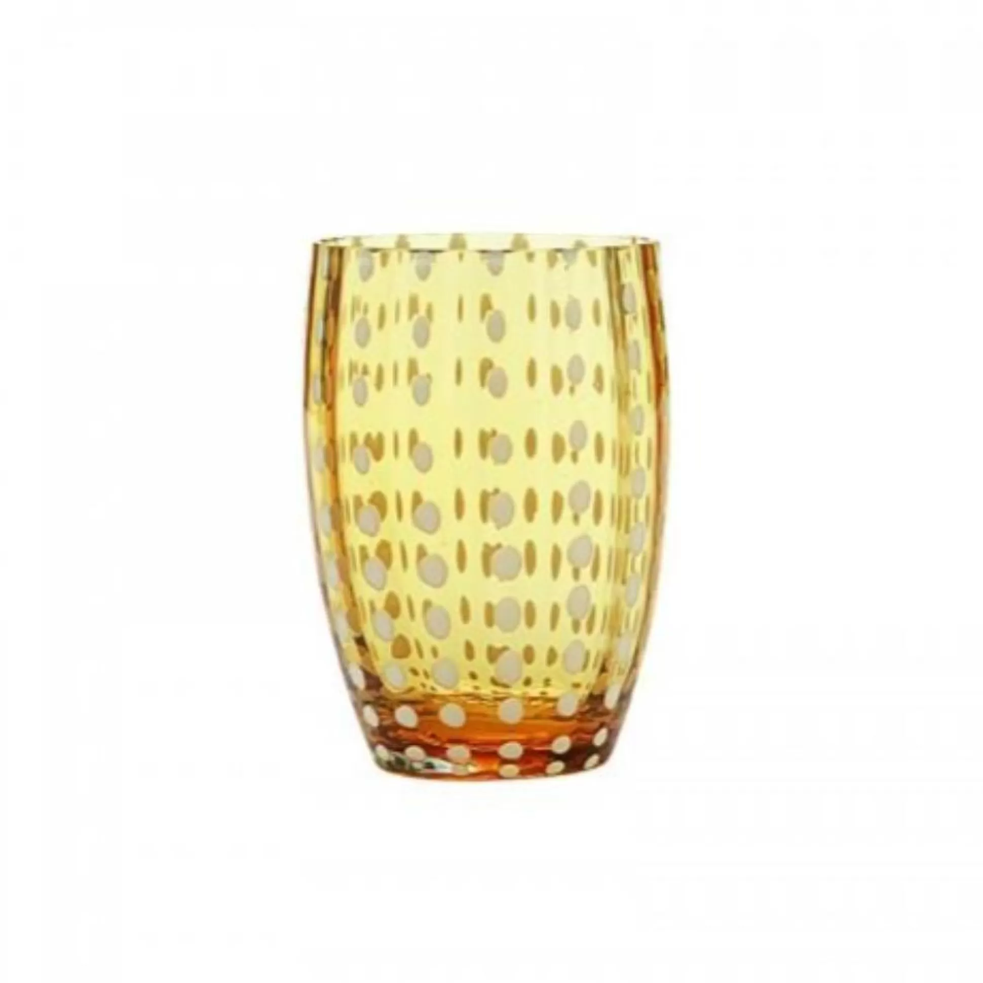 Pomegranate Inc. Glassware*Dapple Glass Tumbler Marigold