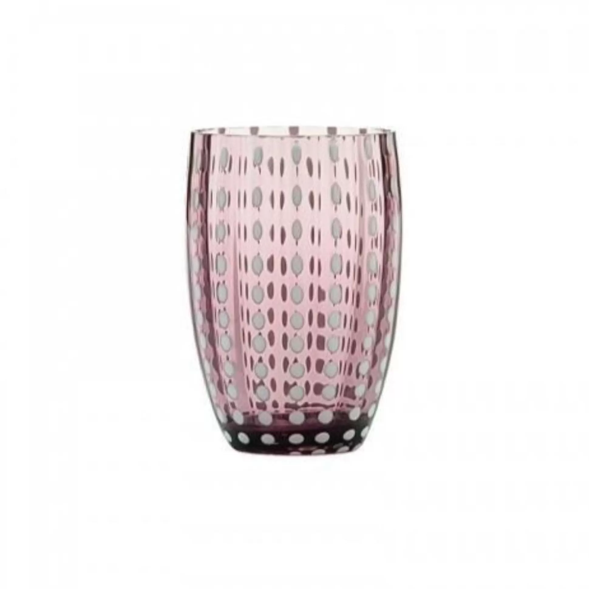 Pomegranate Inc. Glassware*Dapple Glass Tumbler Plum