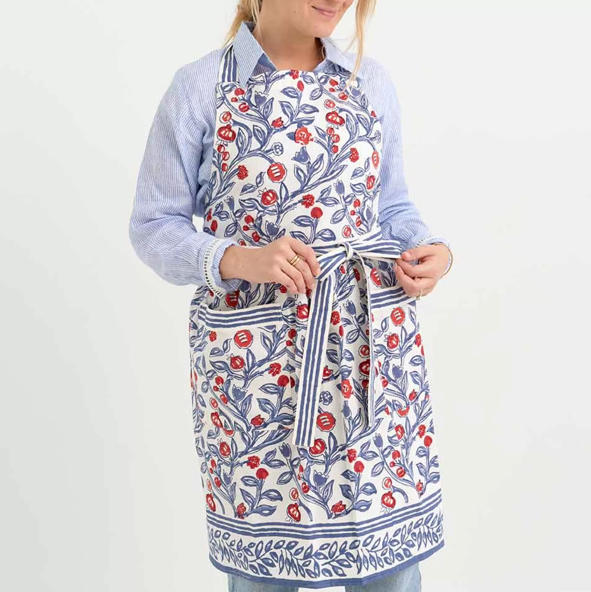 Pomegranate Inc. Aprons*Emma Red & Blue Apron