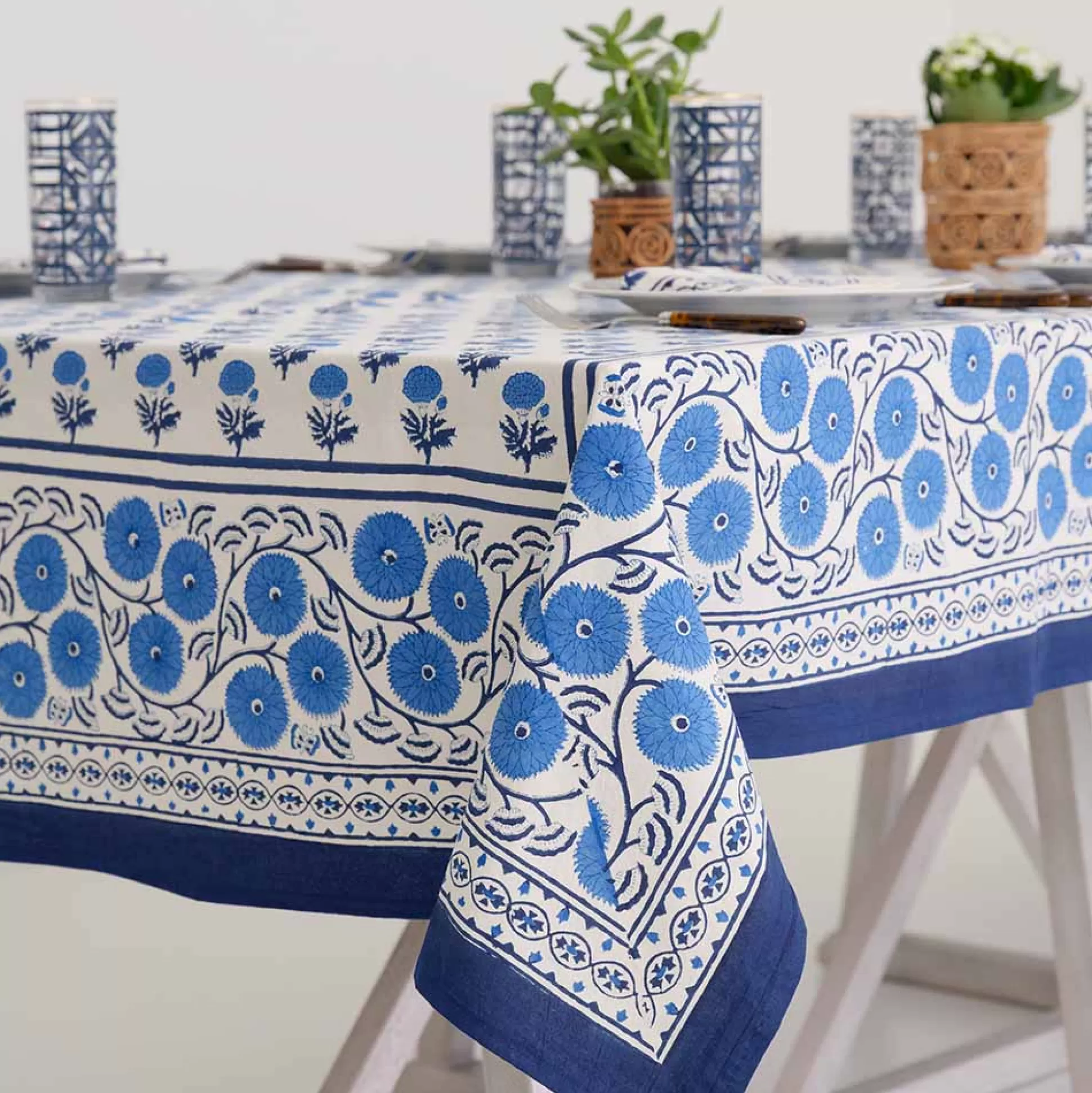 Pomegranate Inc. Tablecloths*Gaya Cobalt Tablecloth