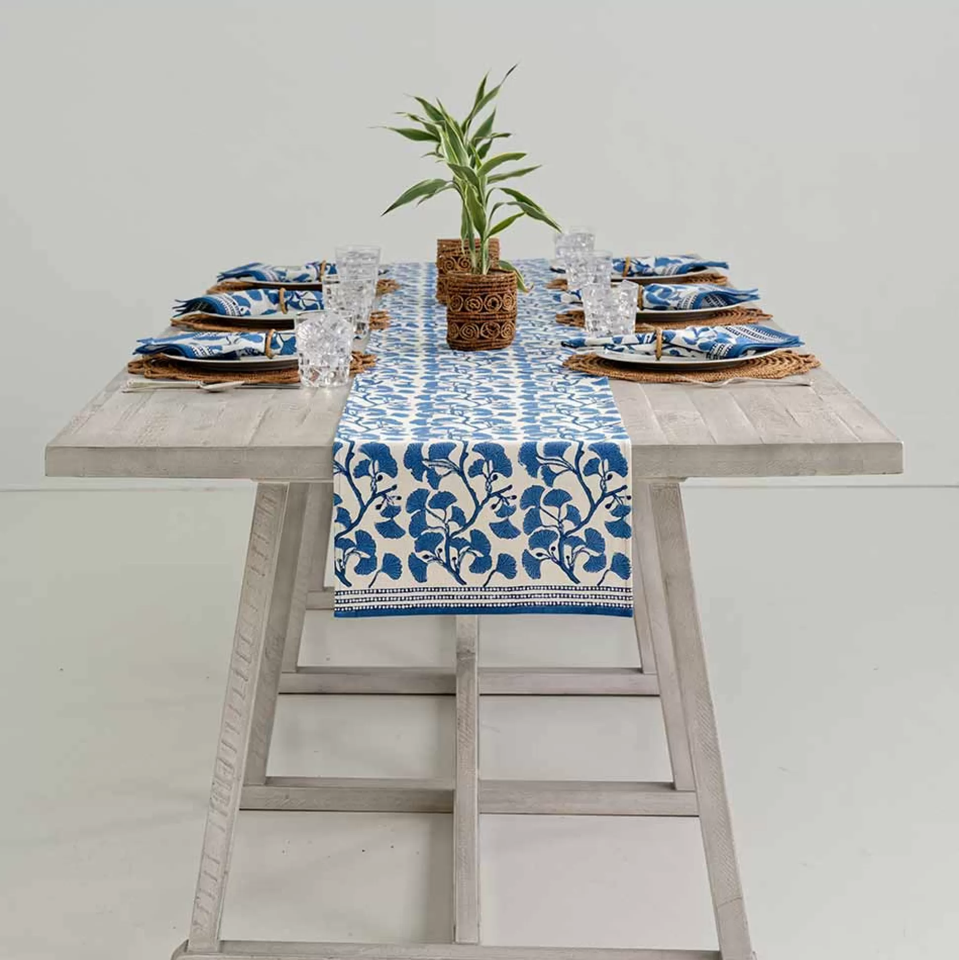 Pomegranate Inc. Table Runners*Ginkgo Blue Table Runner