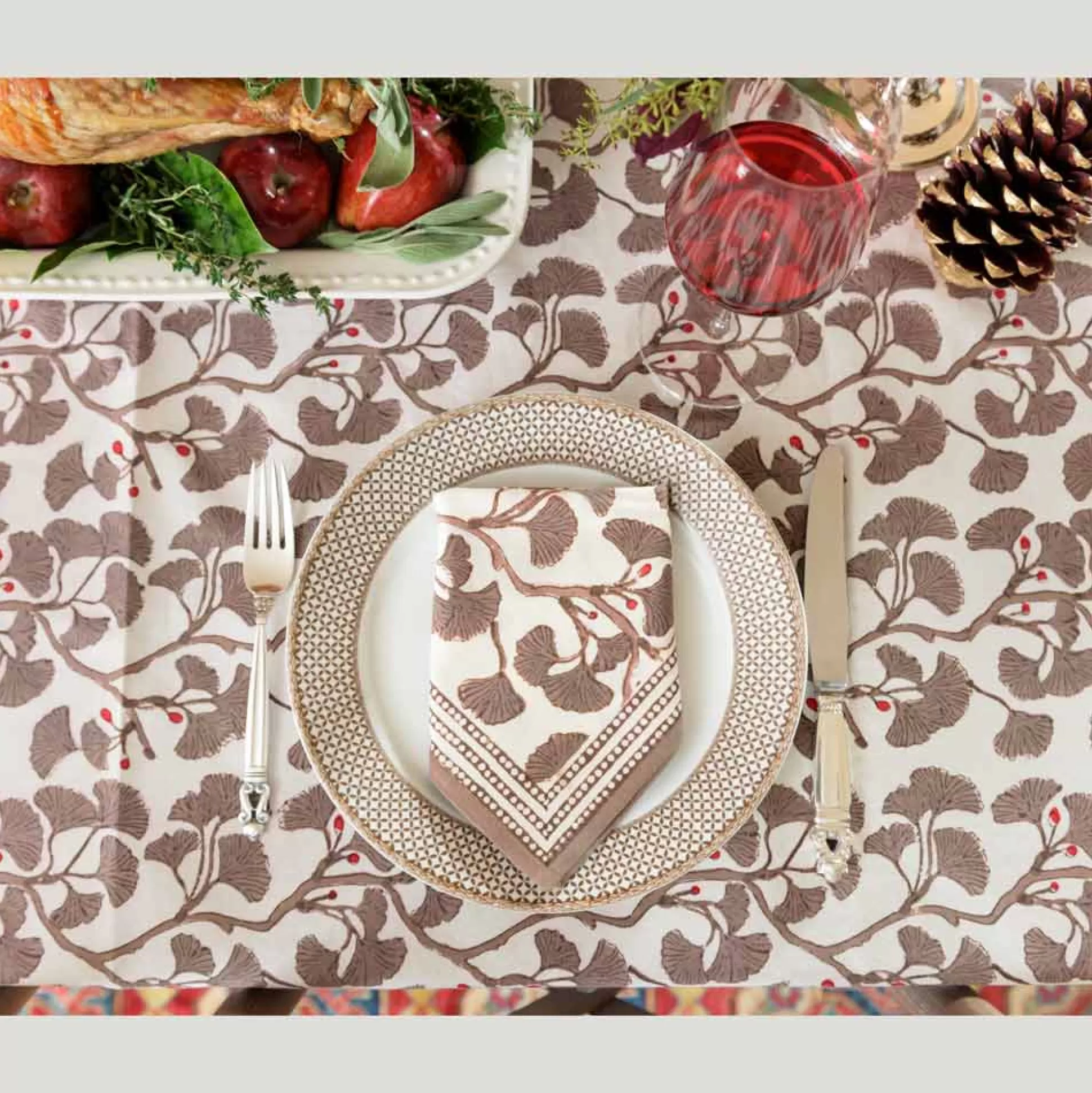 Pomegranate Inc. Napkins*Ginkgo Taupe Napkin | Set Of 4