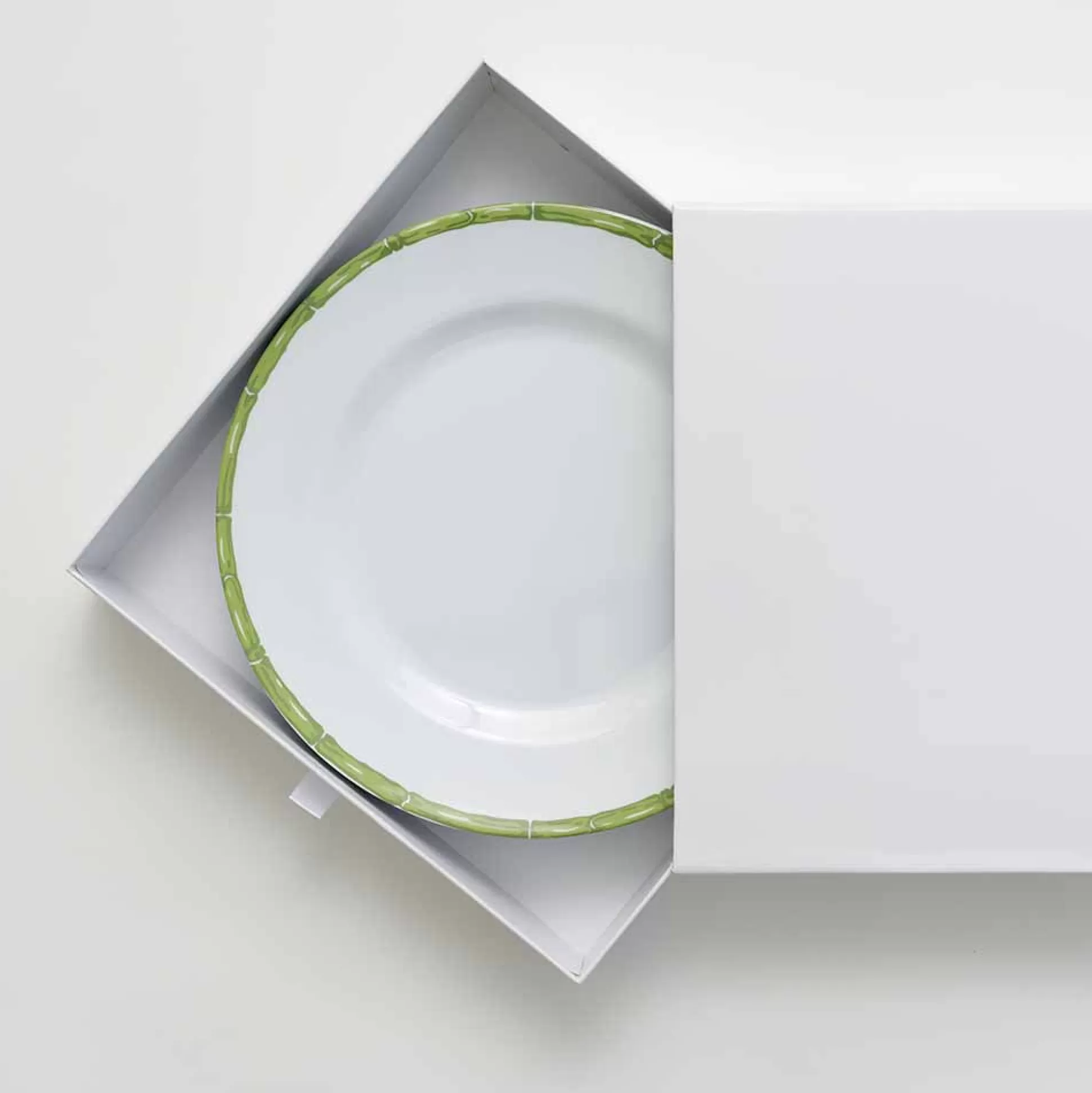 Pomegranate Inc. Melamine*Green Bamboo Melamine Dinner Plate | Set Of 6