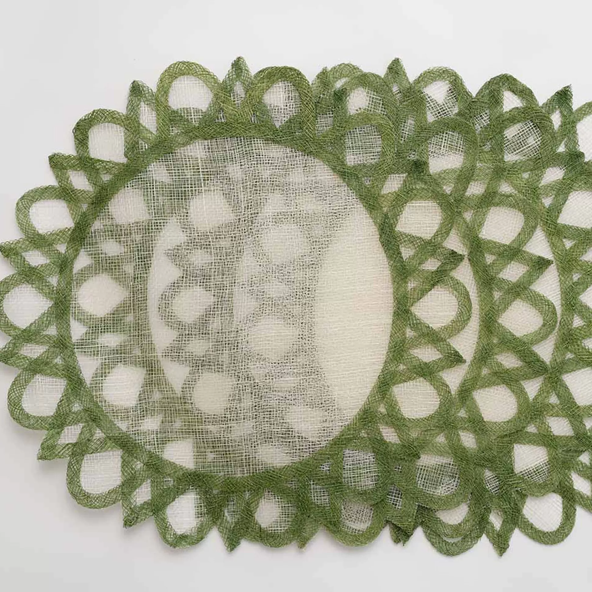 Pomegranate Inc. Natural Fiber Placemats*Green Starburst Placemat | Set Of 4