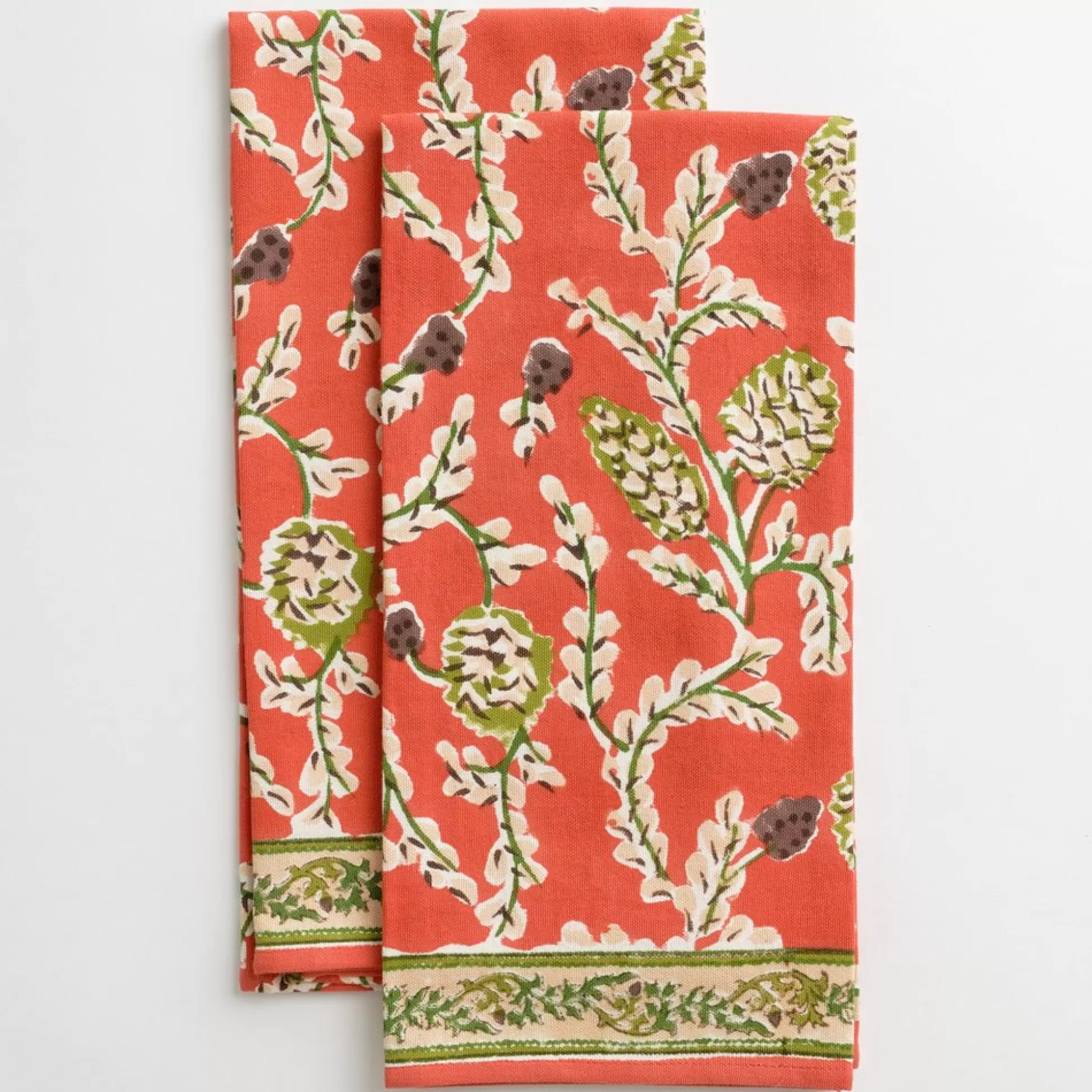 Pomegranate Inc. Tea Towels*Harvest Pinecone Tea Towels