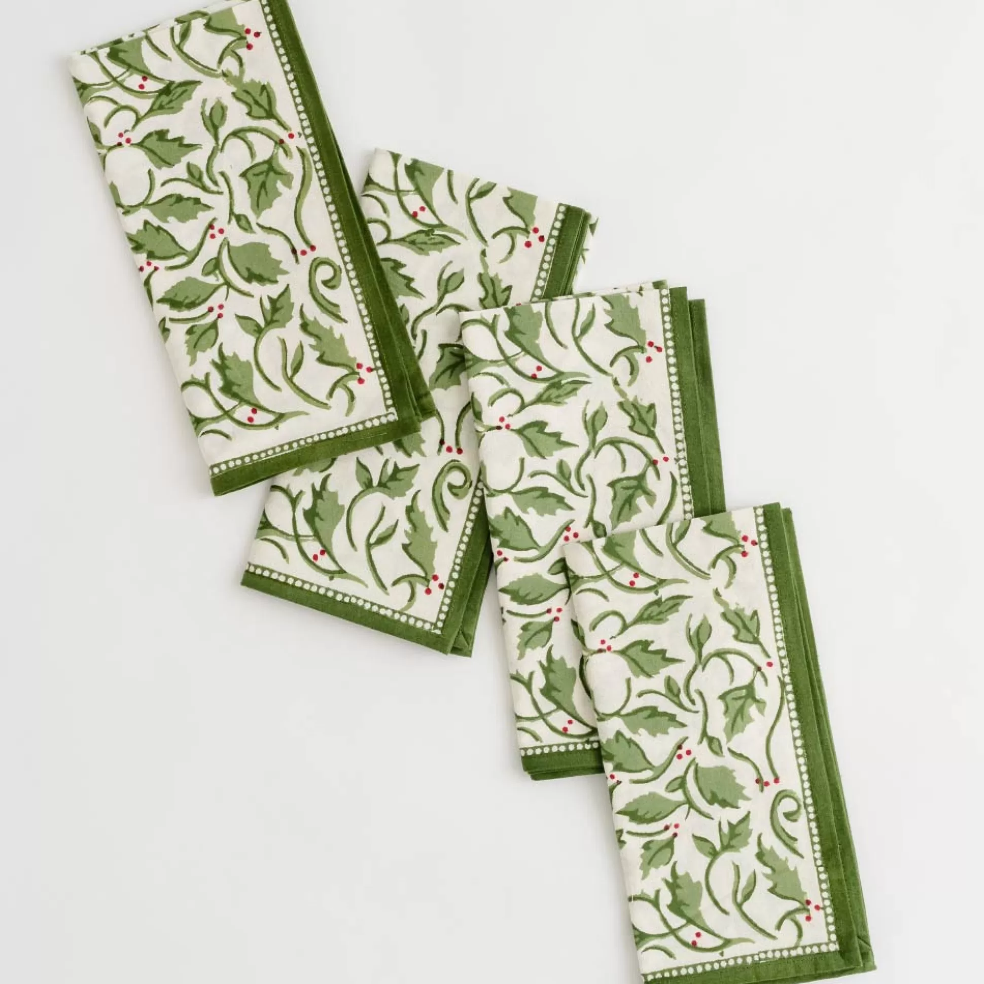 Pomegranate Inc. Napkins*Holly Berry Napkin | Set Of 4