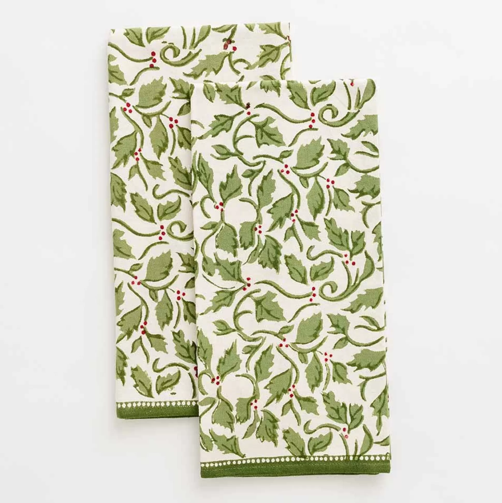 Pomegranate Inc. Tea Towels*Holly Berry Tea Towels