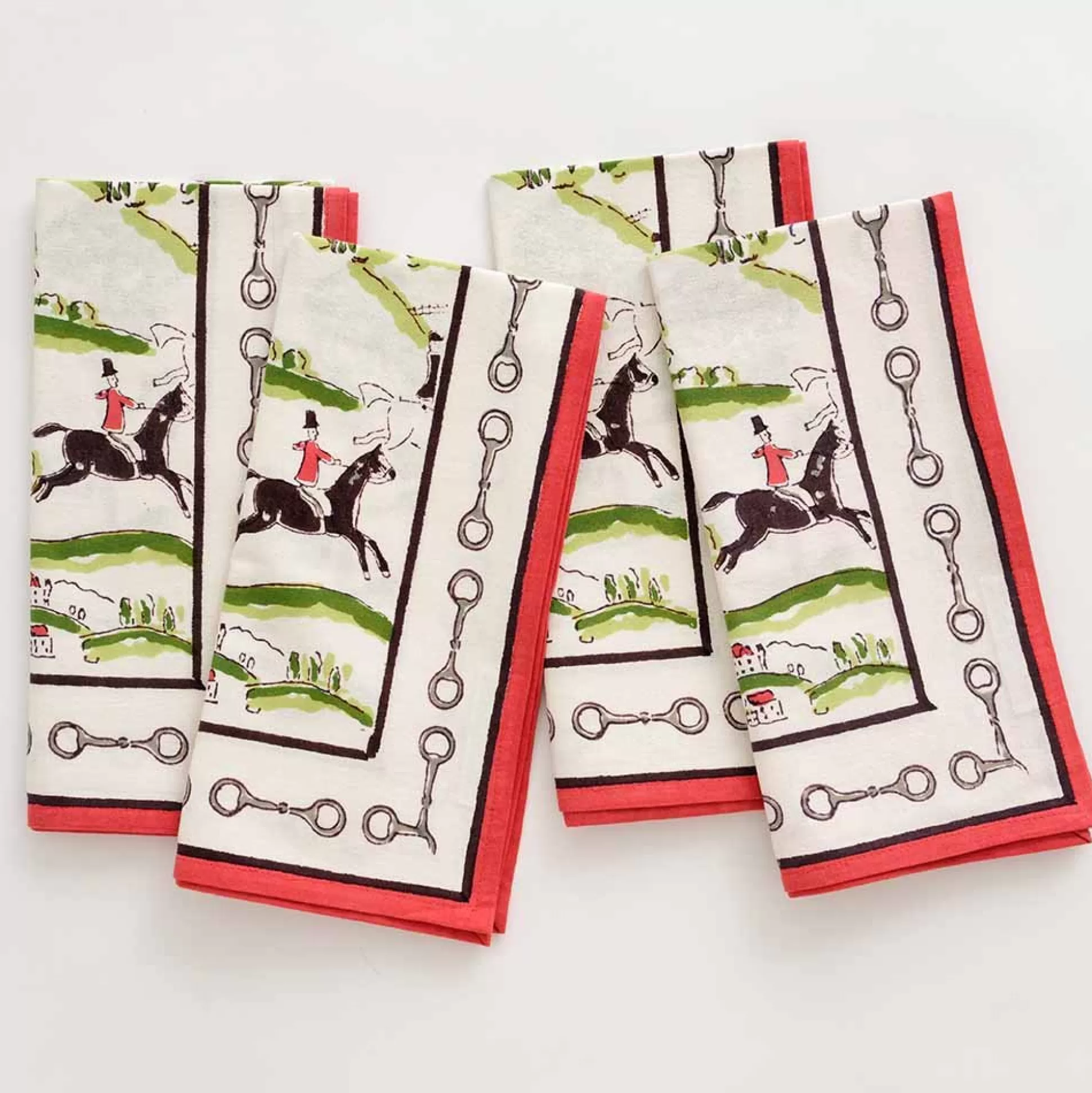 Pomegranate Inc. Napkins*Hunt Scene Napkin | Set Of 4