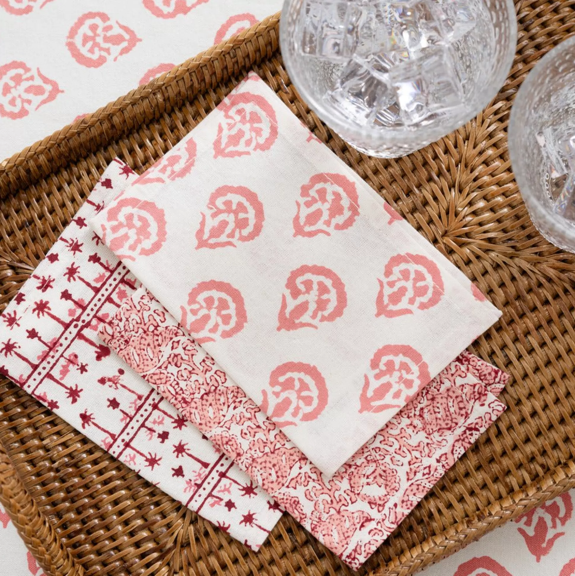 Pomegranate Inc. Cocktail Napkins*India Hicks Home Multi Blush Cocktail Napkin | Set Of 6