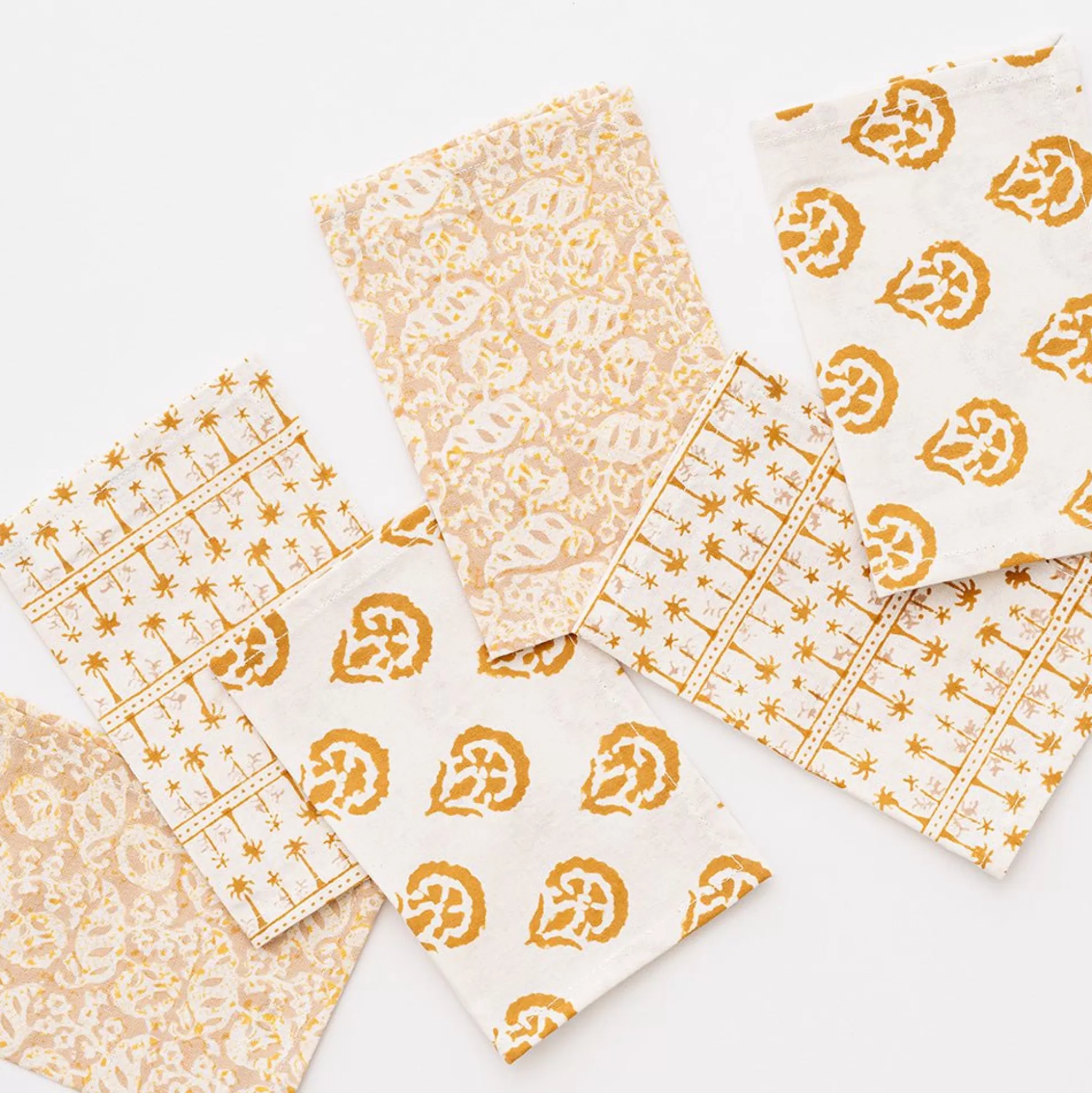 Pomegranate Inc. Cocktail Napkins*India Hicks Home Multi Golden Cocktail Napkin | Set Of 6
