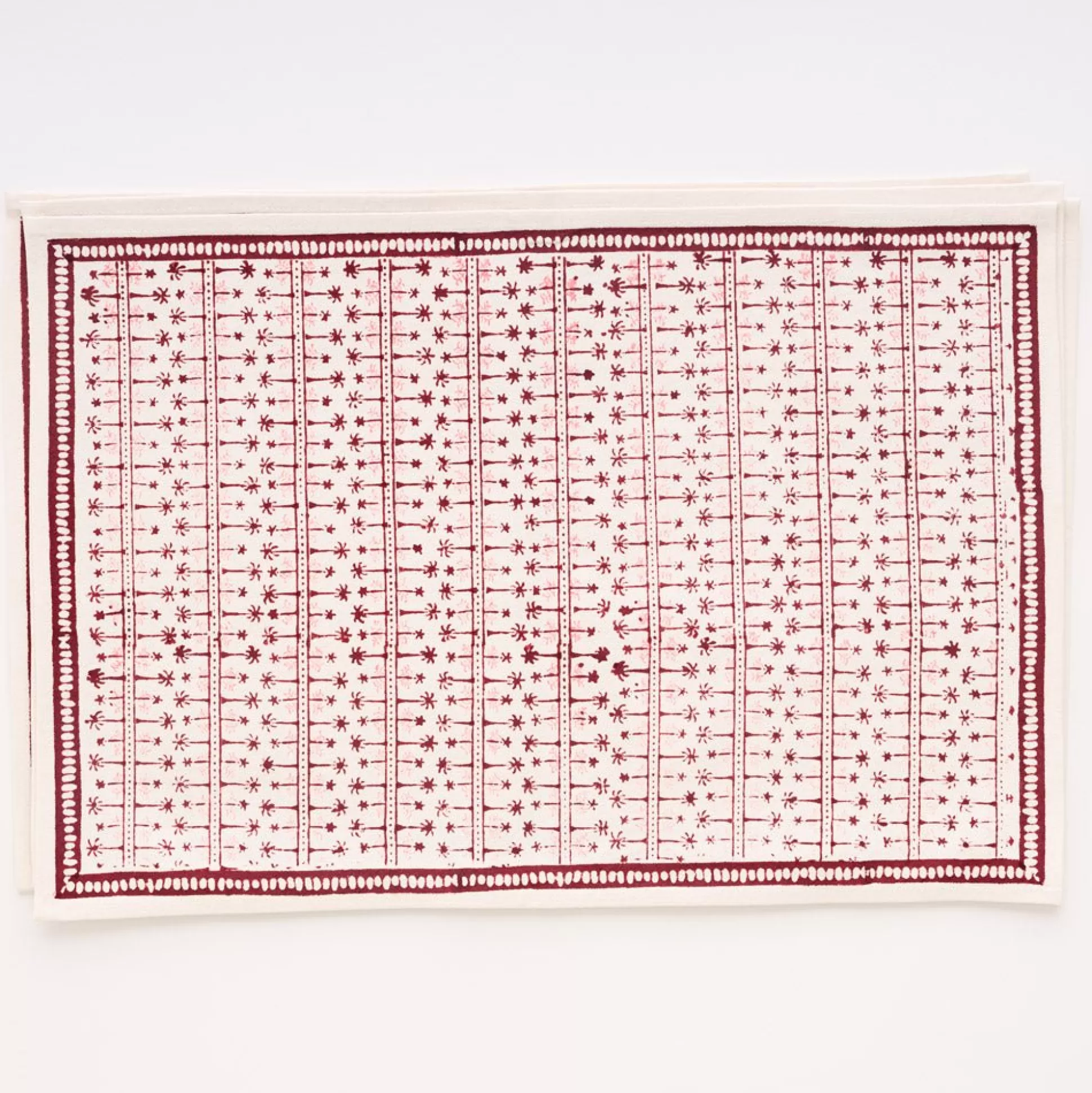Pomegranate Inc. Hand Block Printed*India Hicks Home Palm Avenue Blush Placemat | Set Of 4