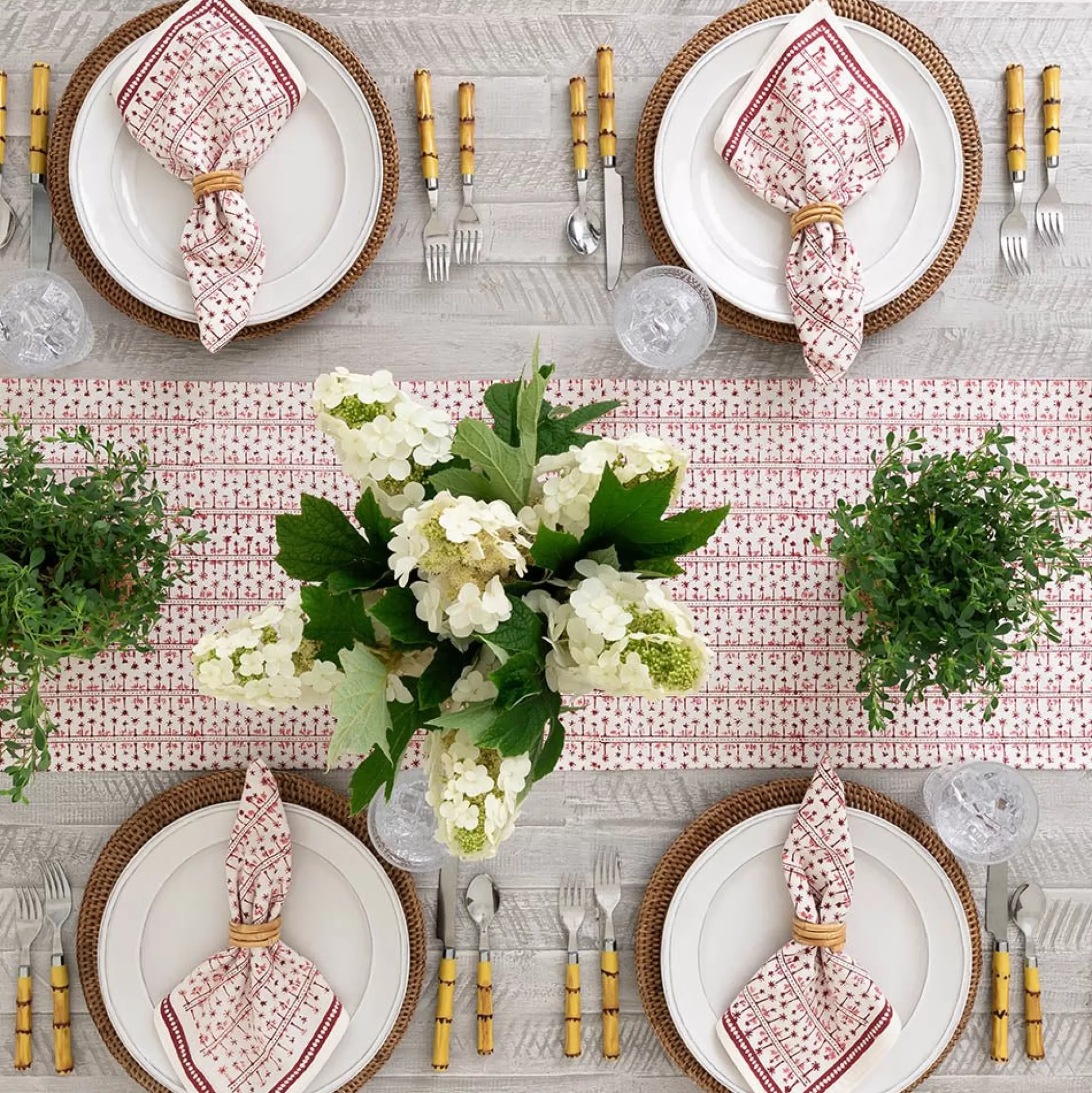 Pomegranate Inc. Table Runners*India Hicks Home Palm Avenue Blush Table Runner