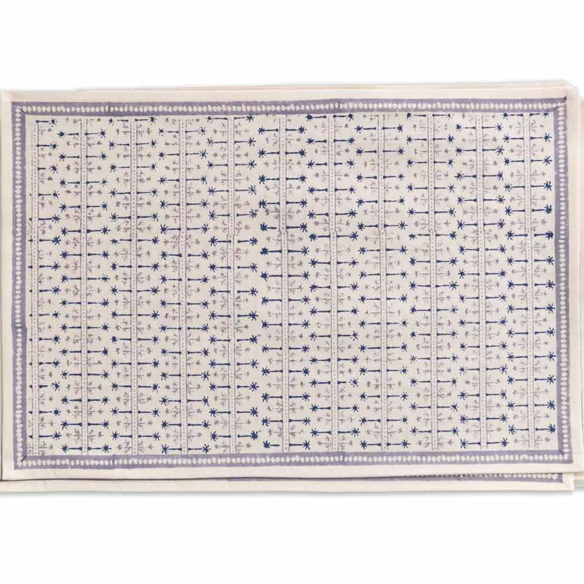 Pomegranate Inc. Hand Block Printed*India Hicks Home Palm Avenue Cloud Placemat | Set Of 4