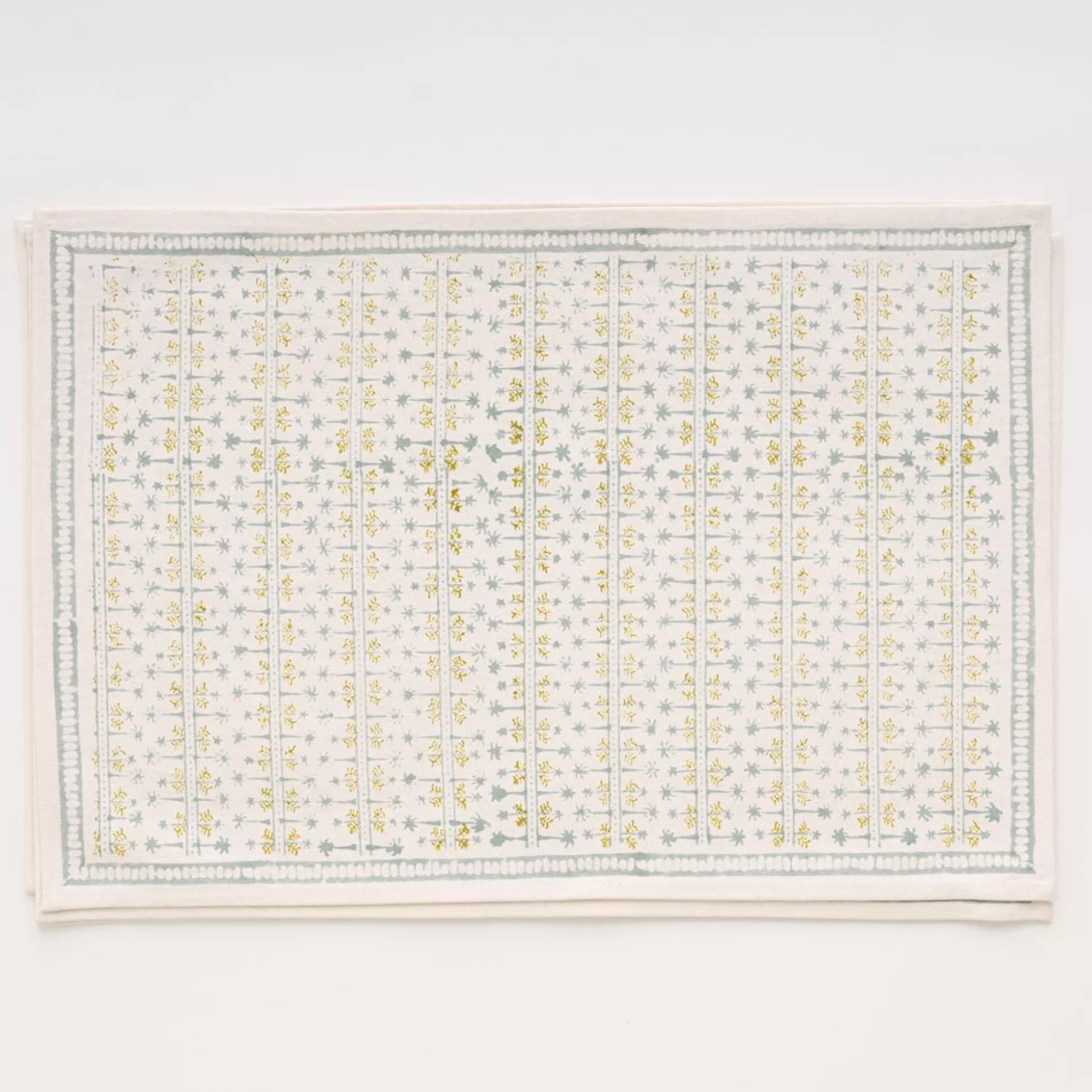 Pomegranate Inc. Hand Block Printed*India Hicks Home Palm Avenue Seafoam Placemat | Set Of 4
