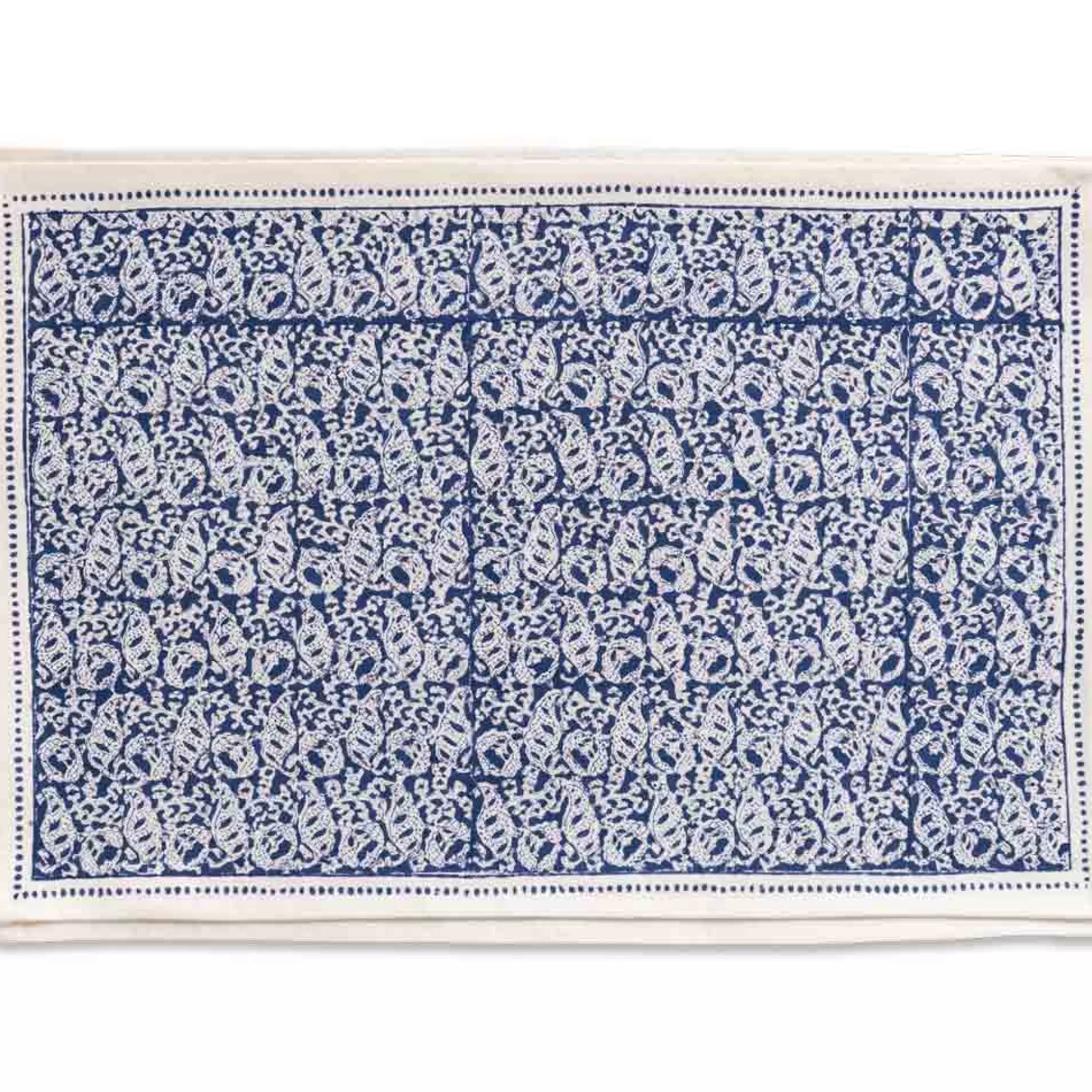 Pomegranate Inc. Hand Block Printed*India Hicks Home Pouchette Midnight Placemat | Set Of 4