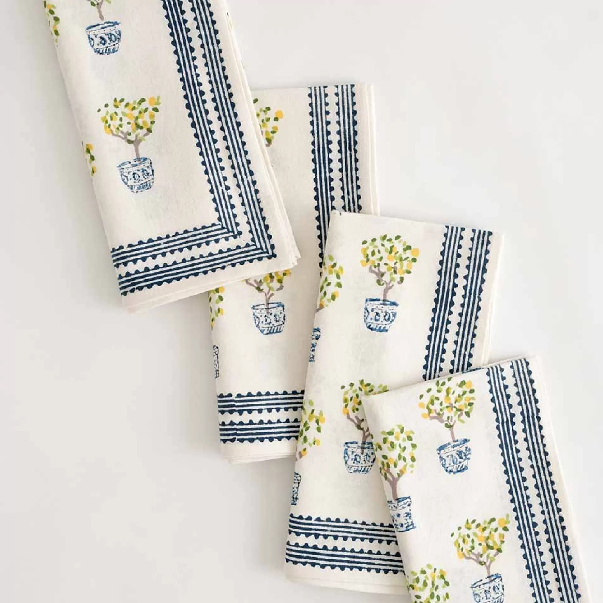 Pomegranate Inc. Napkins*Lemon Topiary Napkin | Set Of 4