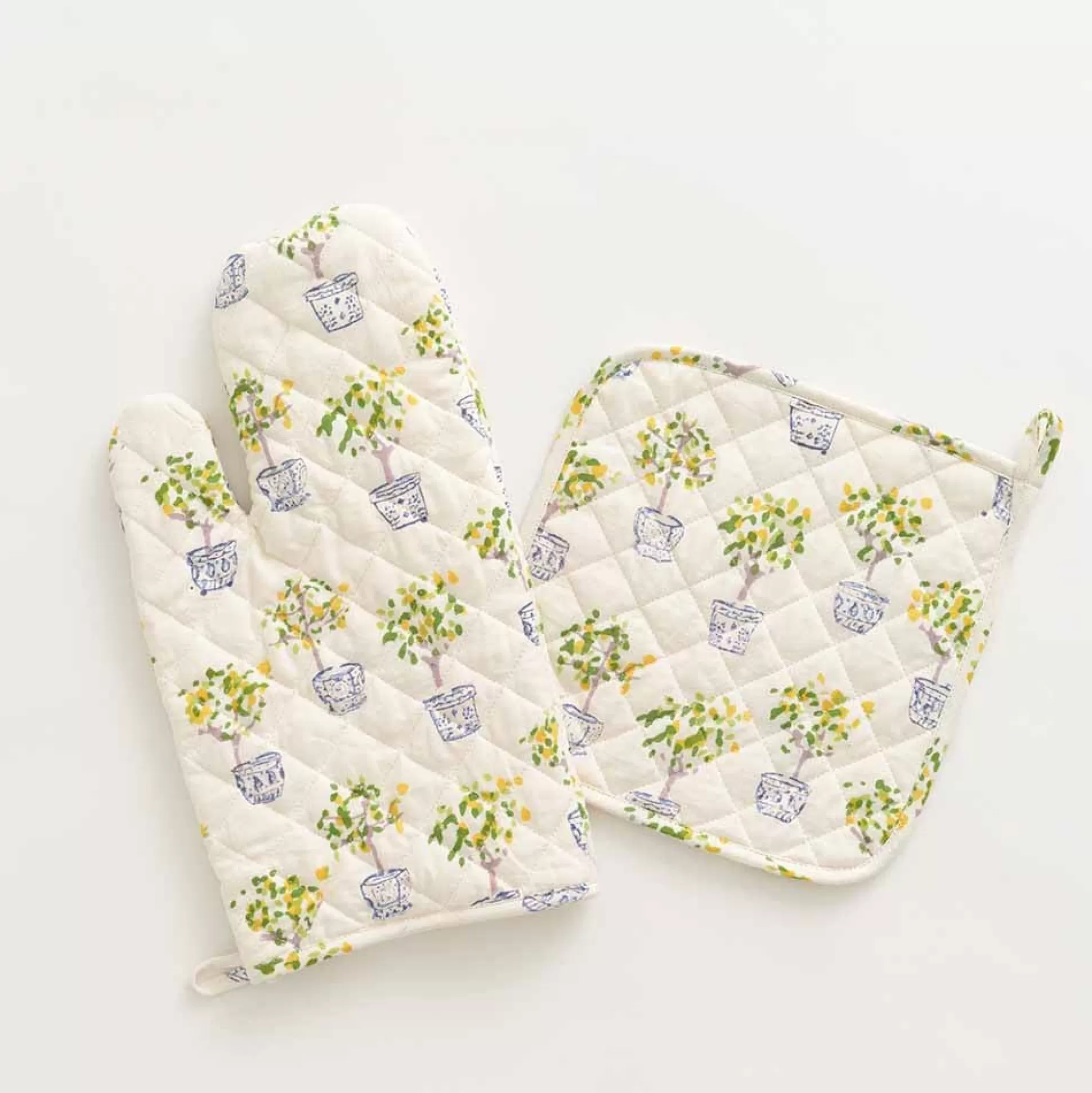 Pomegranate Inc. Oven Mitts*Lemon Topiary Oven Mitt Sets