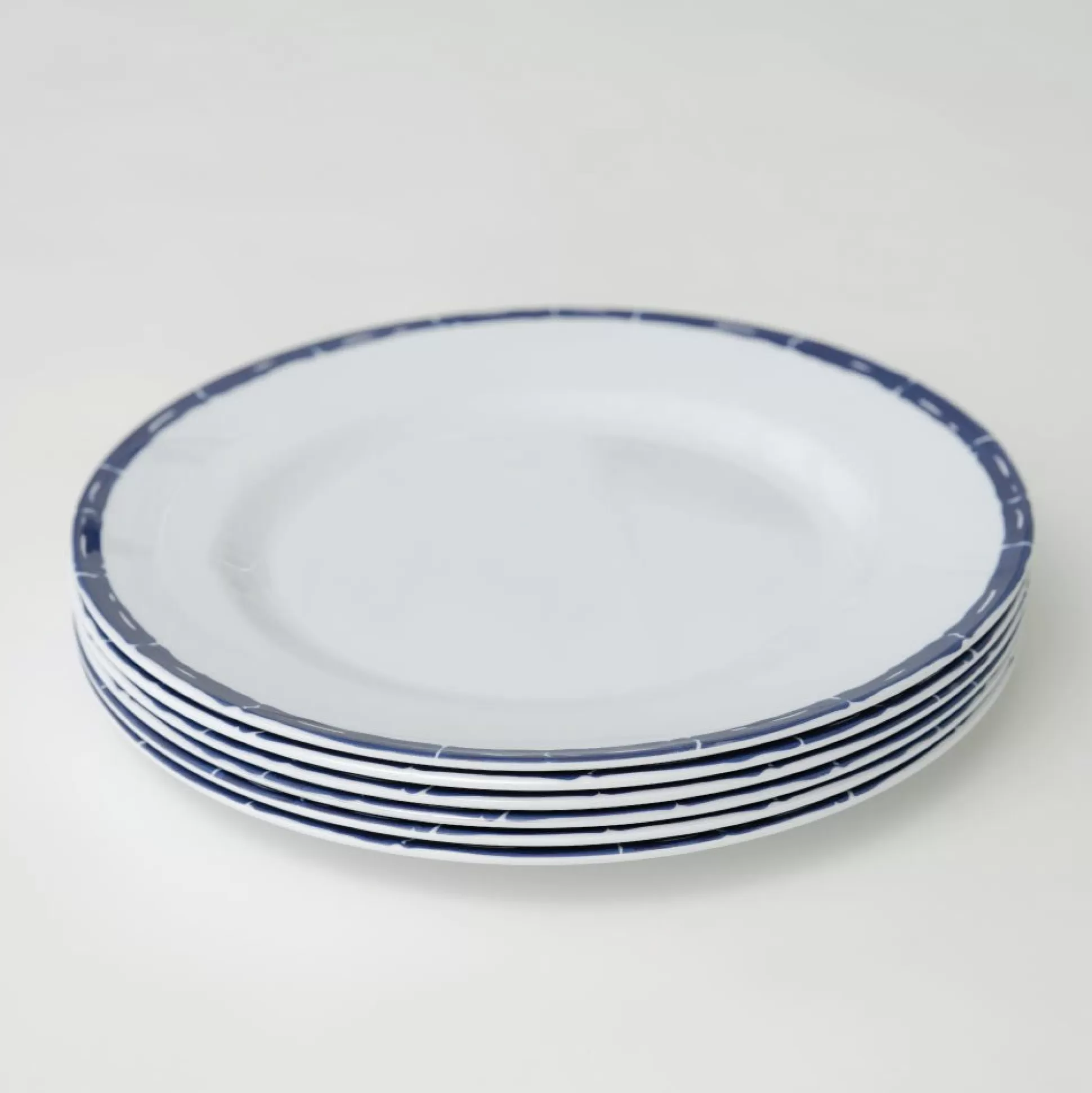 Pomegranate Inc. Melamine*Navy Bamboo Melamine Dinner Plate | Set Of 6