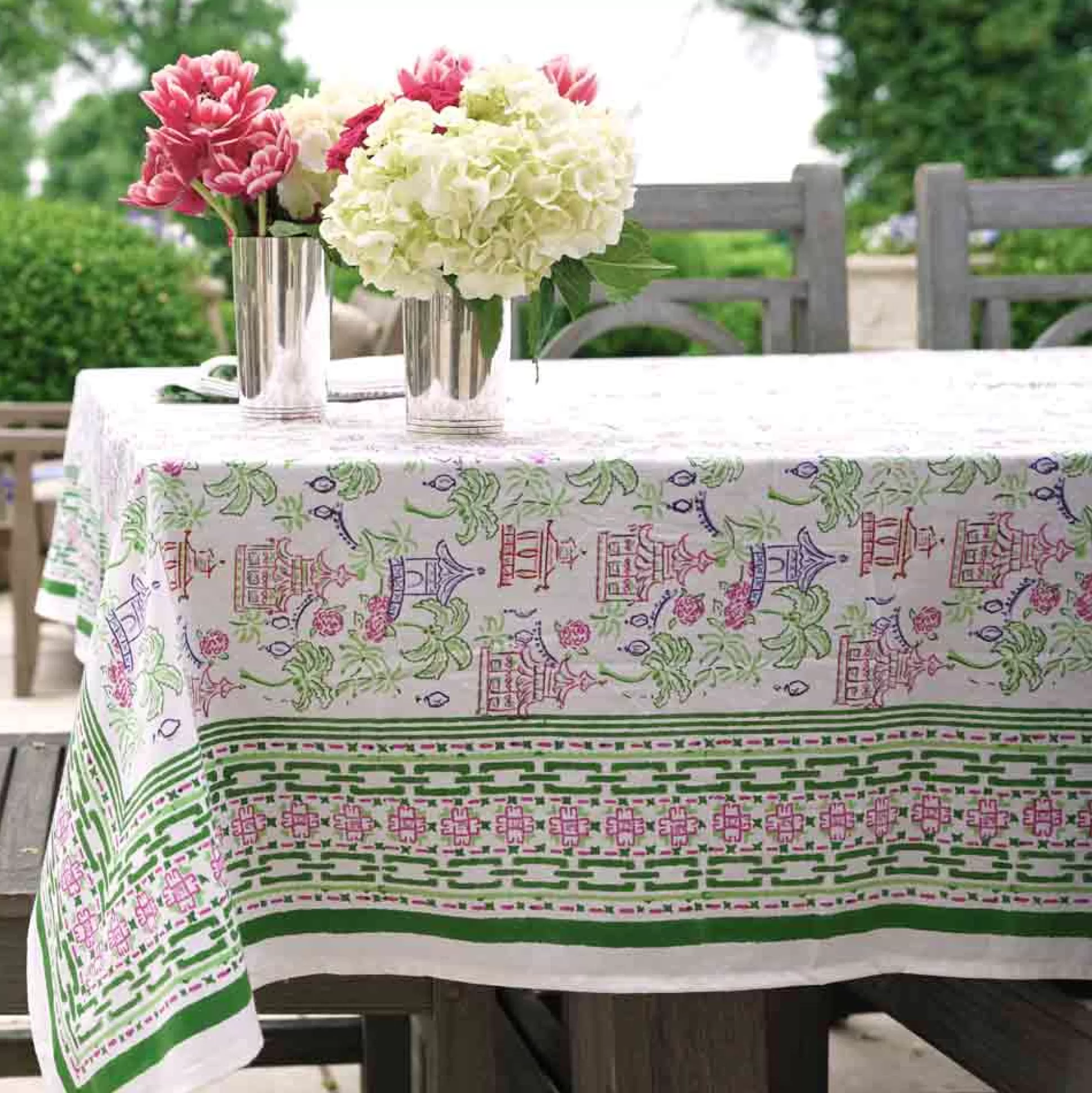 Pomegranate Inc. Tablecloths*Palms & Pagodas Tablecloth