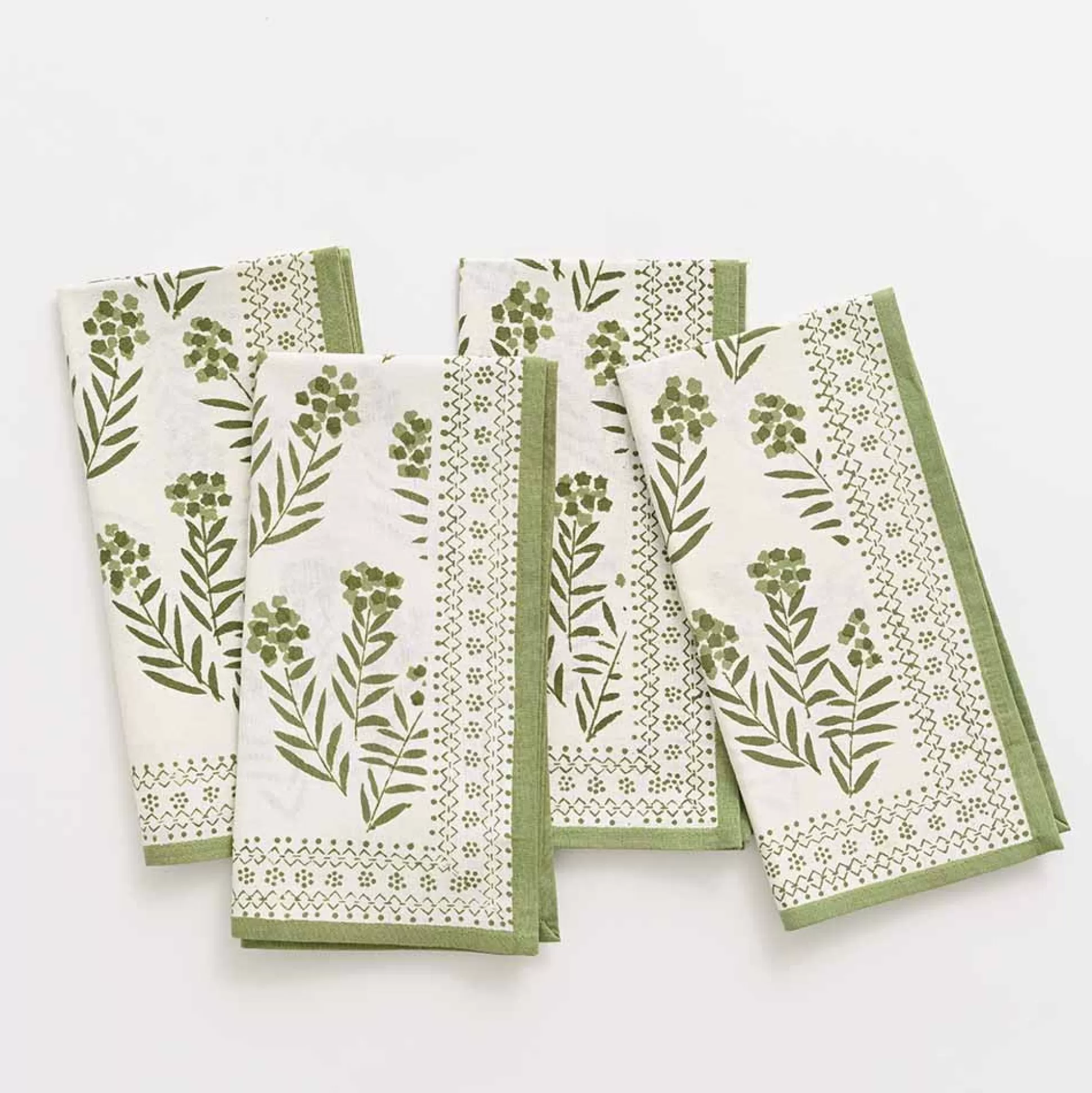 Pomegranate Inc. Napkins*Phlox Green Napkin | Set Of 4