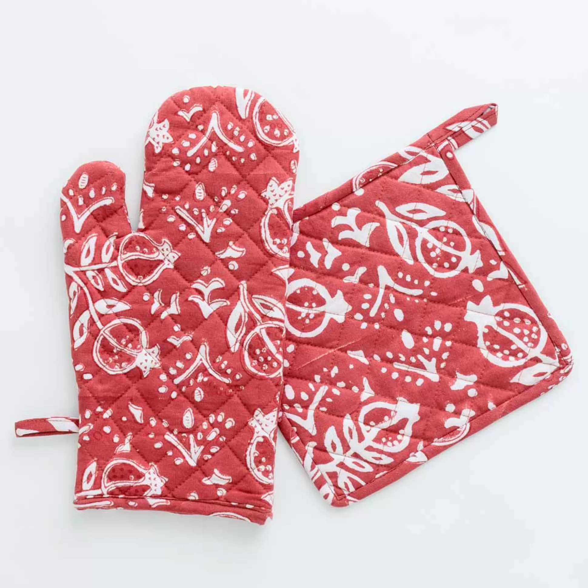 Pomegranate Inc. Oven Mitts*Pomegranate Poppy Oven Mitt Set