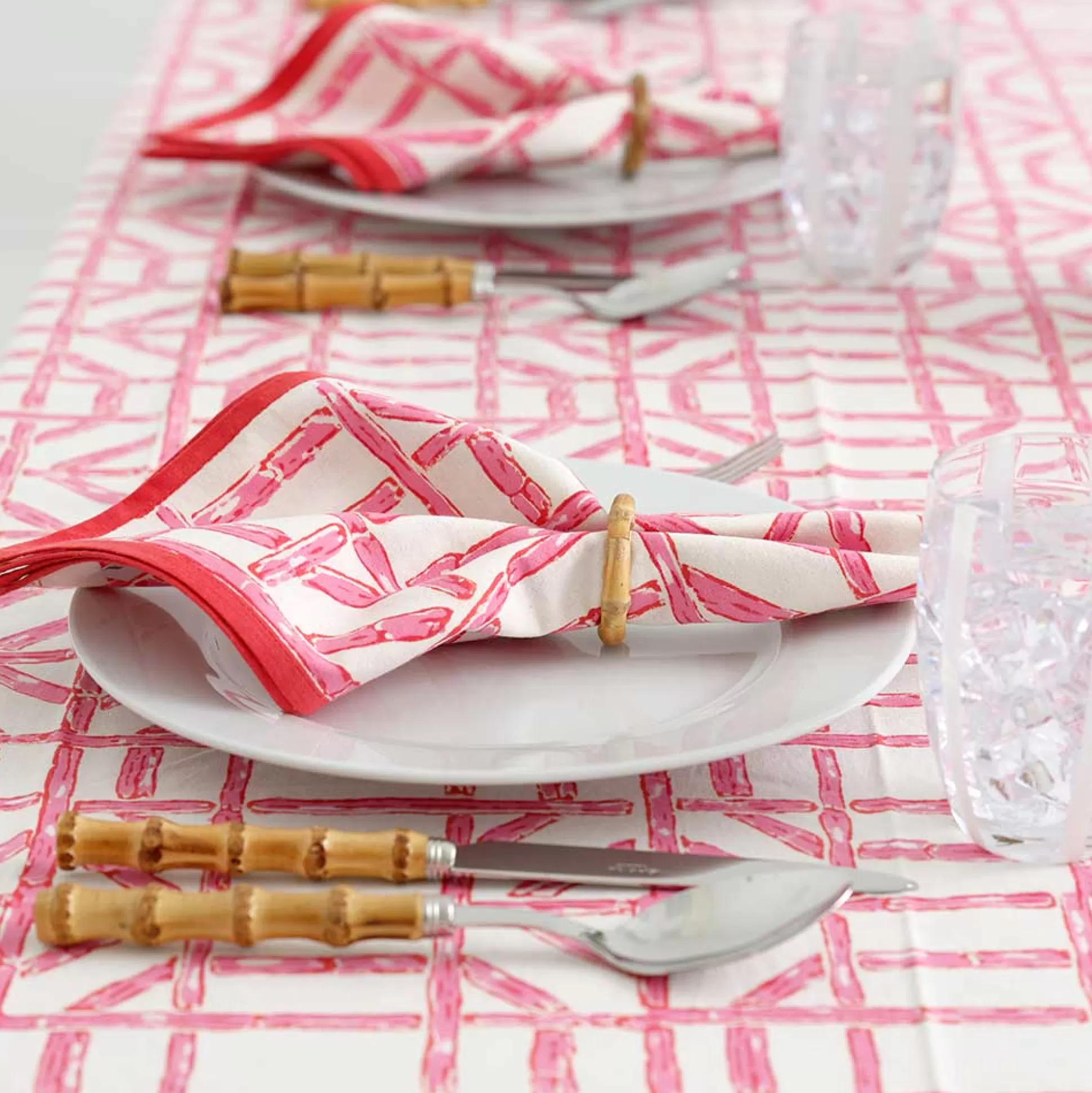 Pomegranate Inc. Napkins*Rose Bamboo Napkin | Set Of 4