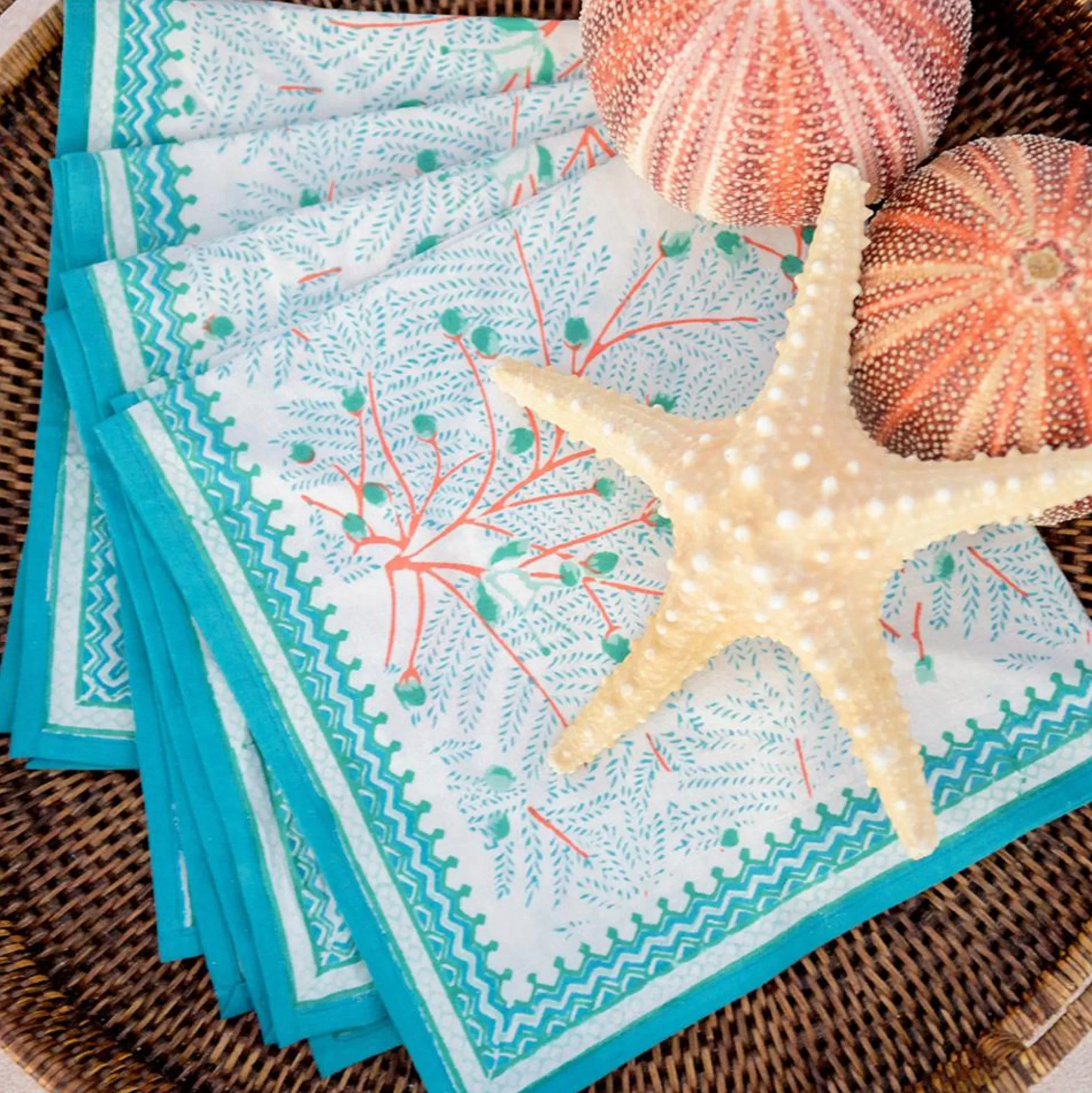 Pomegranate Inc. Napkins*Sea Fan Napkin | Set Of 4