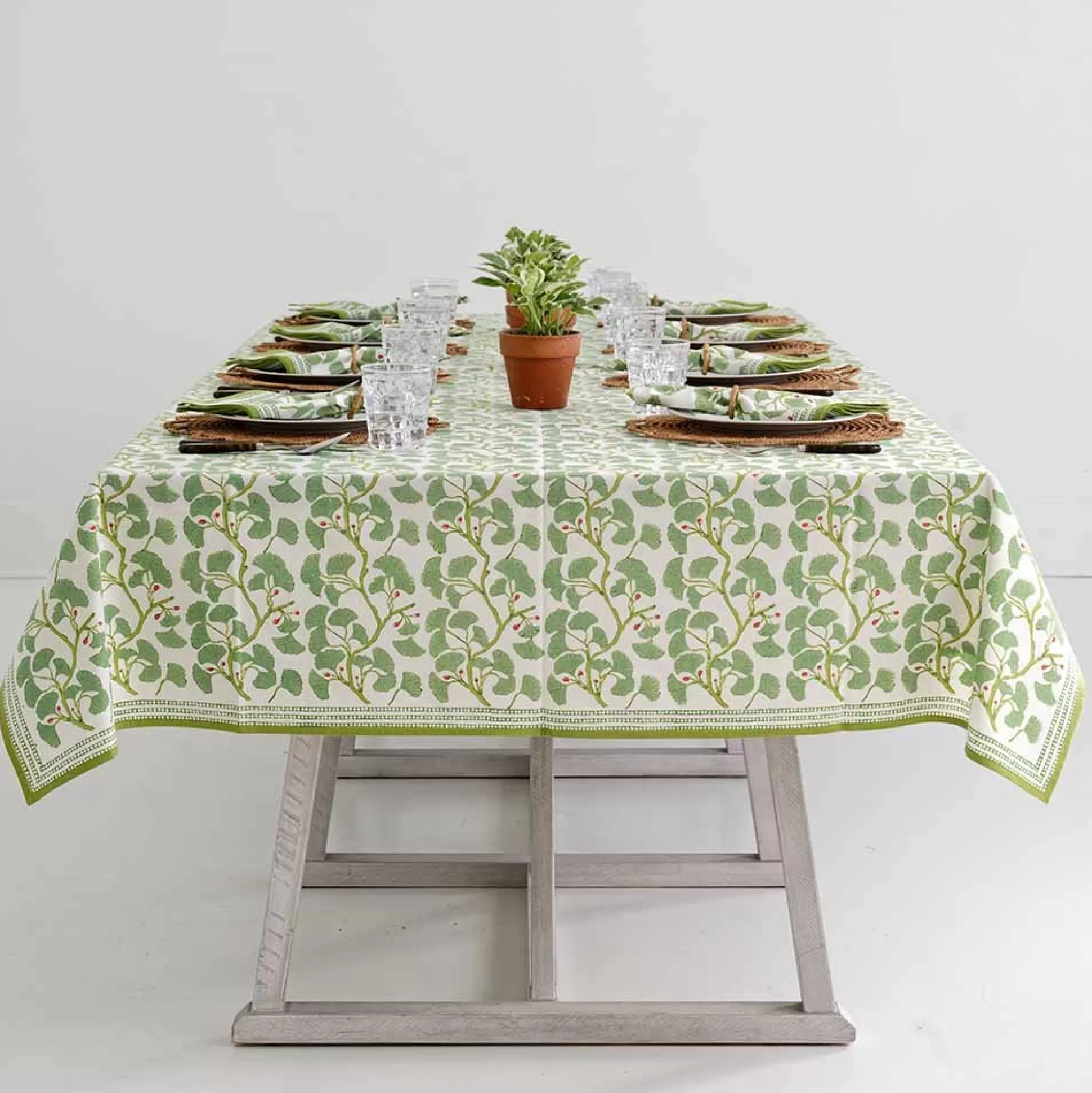 Pomegranate Inc. Tablecloths*Spring Ginkgo Tablecloth