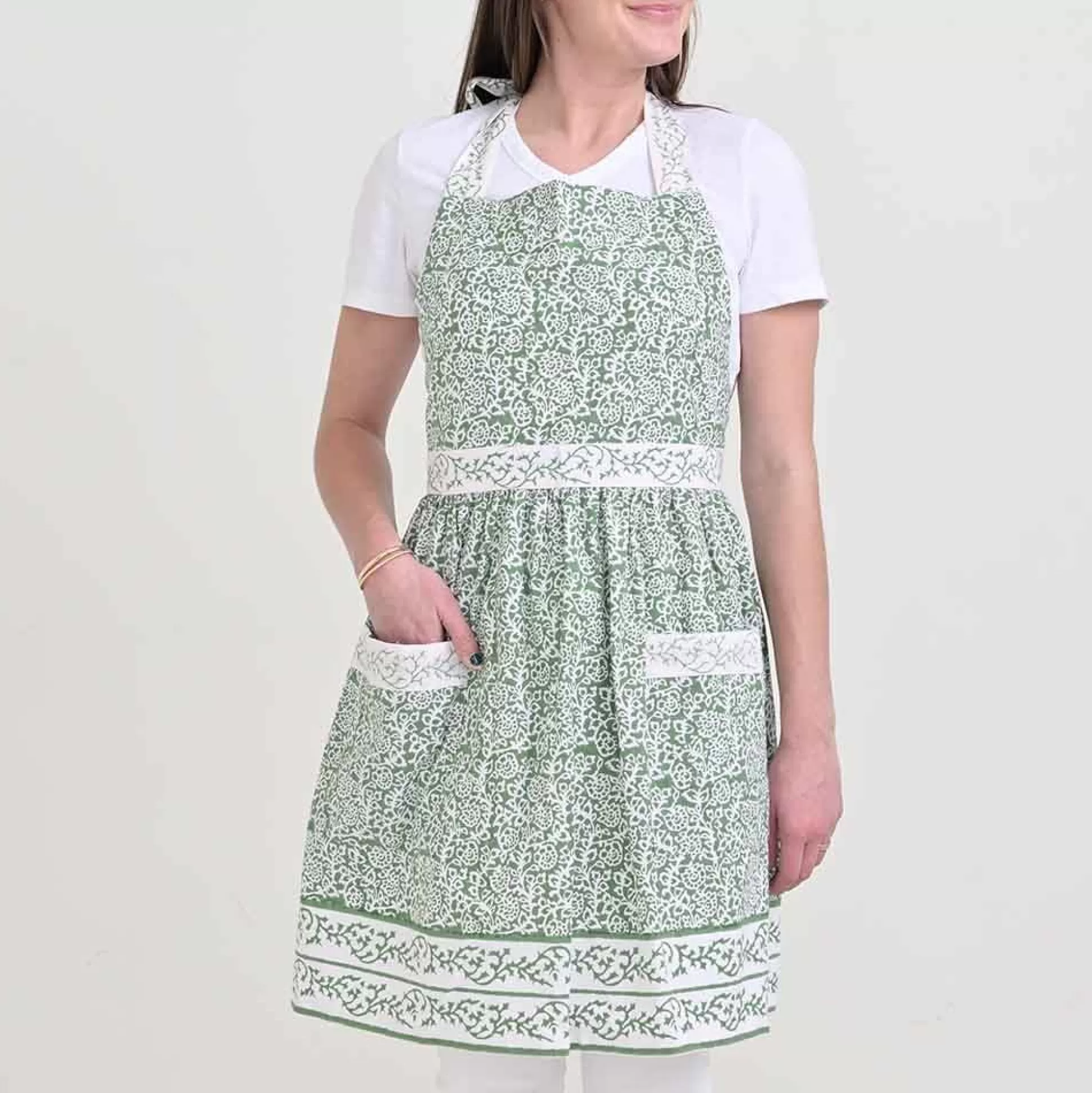 Pomegranate Inc. Aprons*Tapestry Green Apron