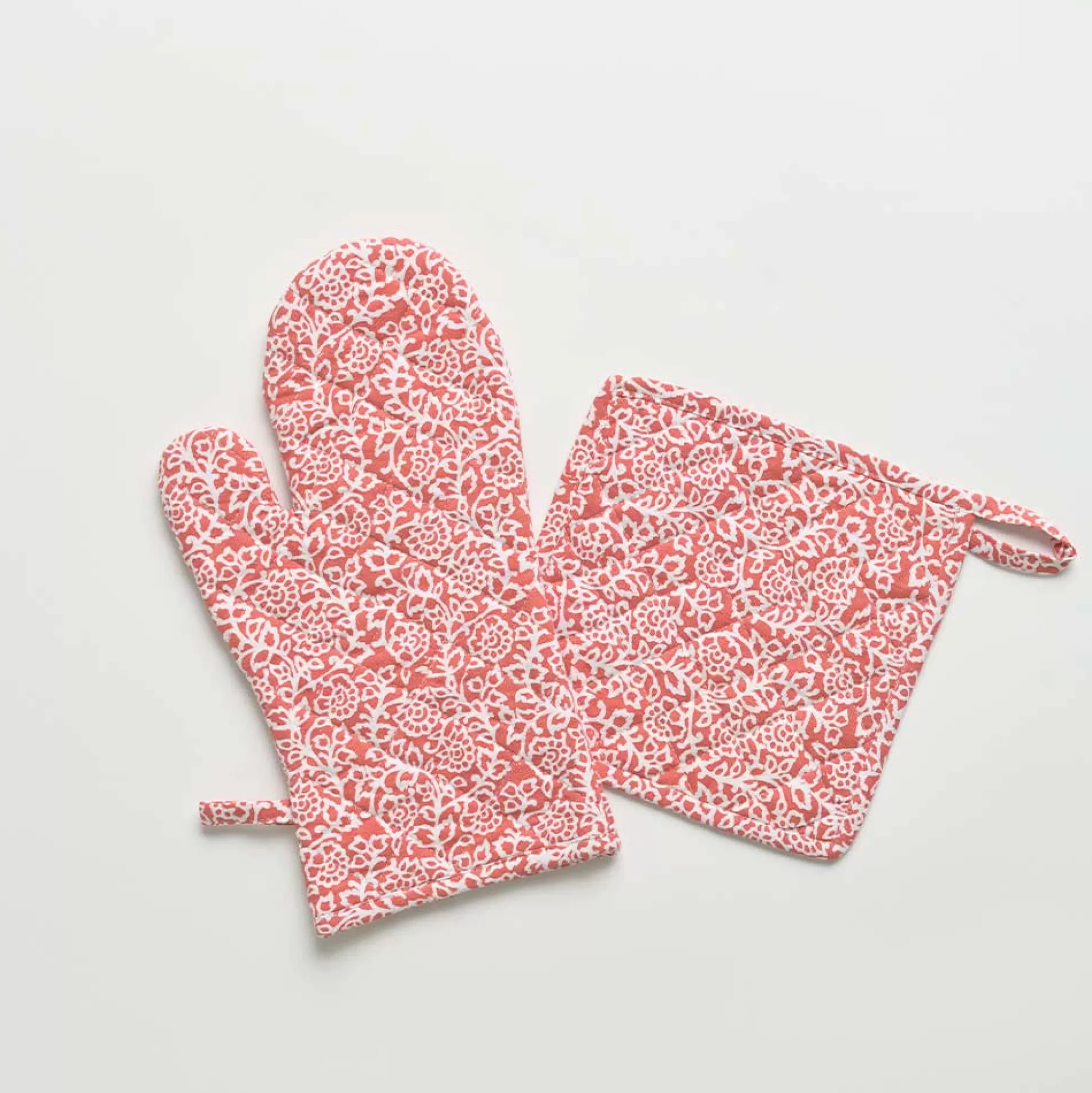 Pomegranate Inc. Oven Mitts*Tapestry Persimmon Oven Mitt Set