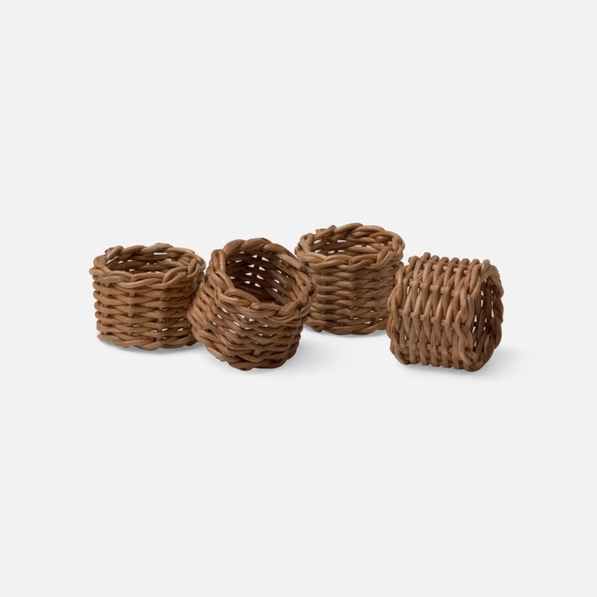 Pomegranate Inc. Rattan Wicker & Bamboo*Wicker Napkins Rings (Set Of 4)