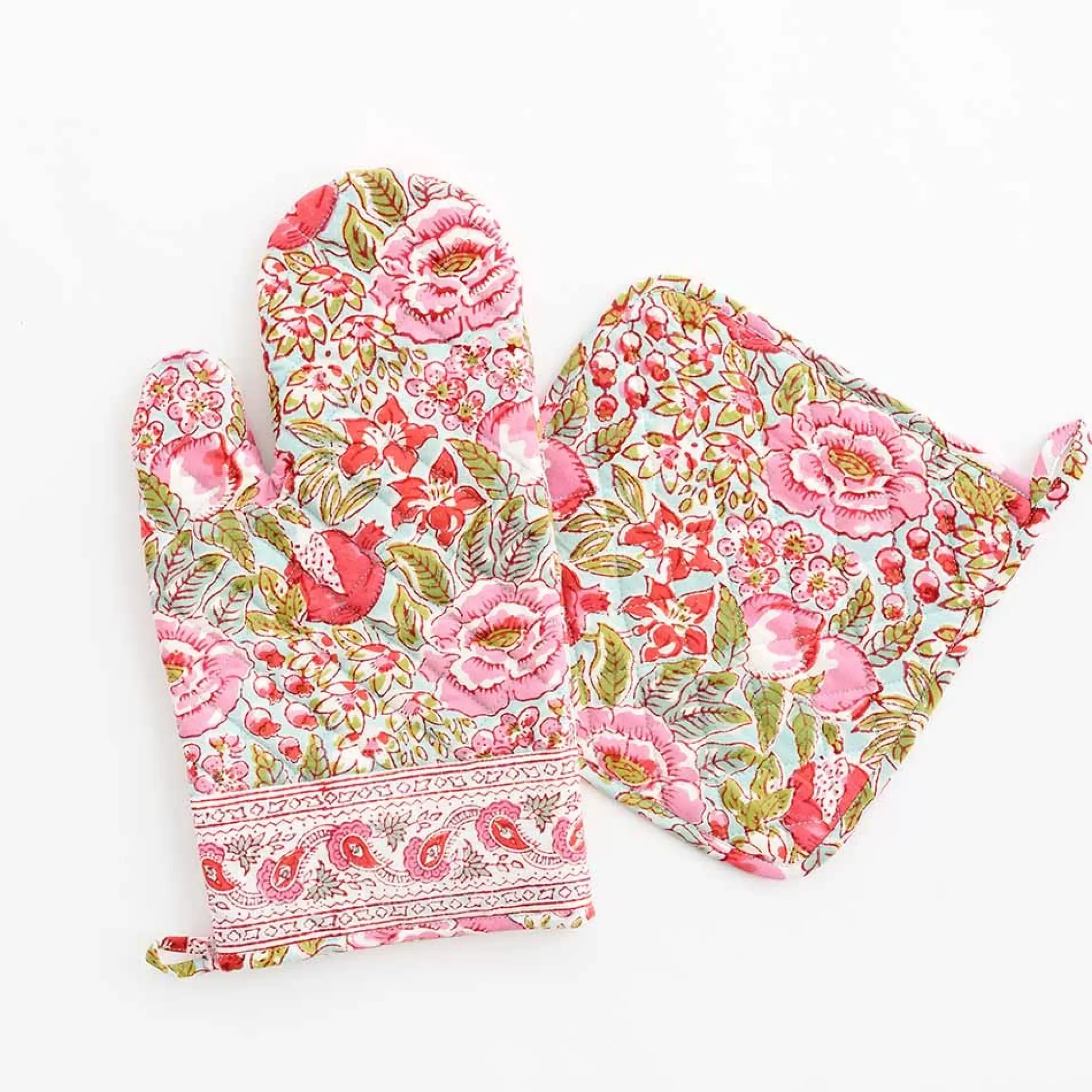 Pomegranate Inc. Oven Mitts*Wildflower Garden Oven Mitt Set