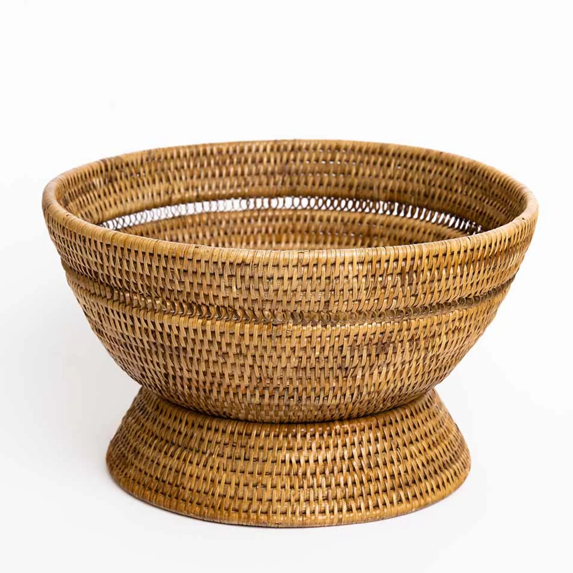 Pomegranate Inc. Rattan Wicker & Bamboo*Woven Rattan Elevated Bowl