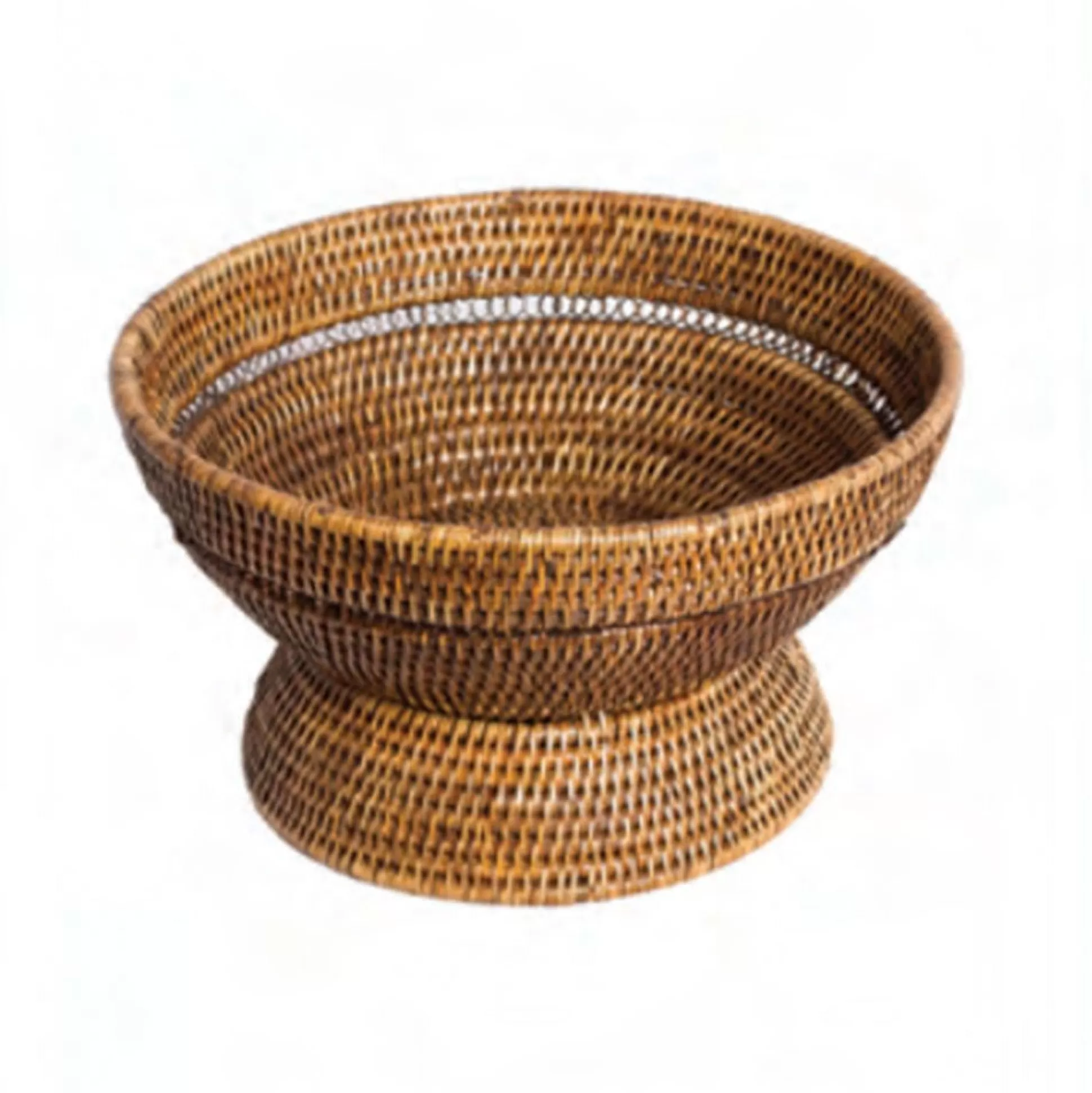 Pomegranate Inc. Rattan Wicker & Bamboo*Woven Rattan Elevated Bowl